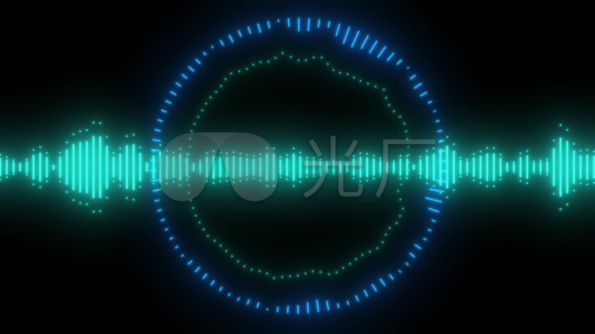 波形图声音可视化_1920x1080_高清视频素材下载(编号