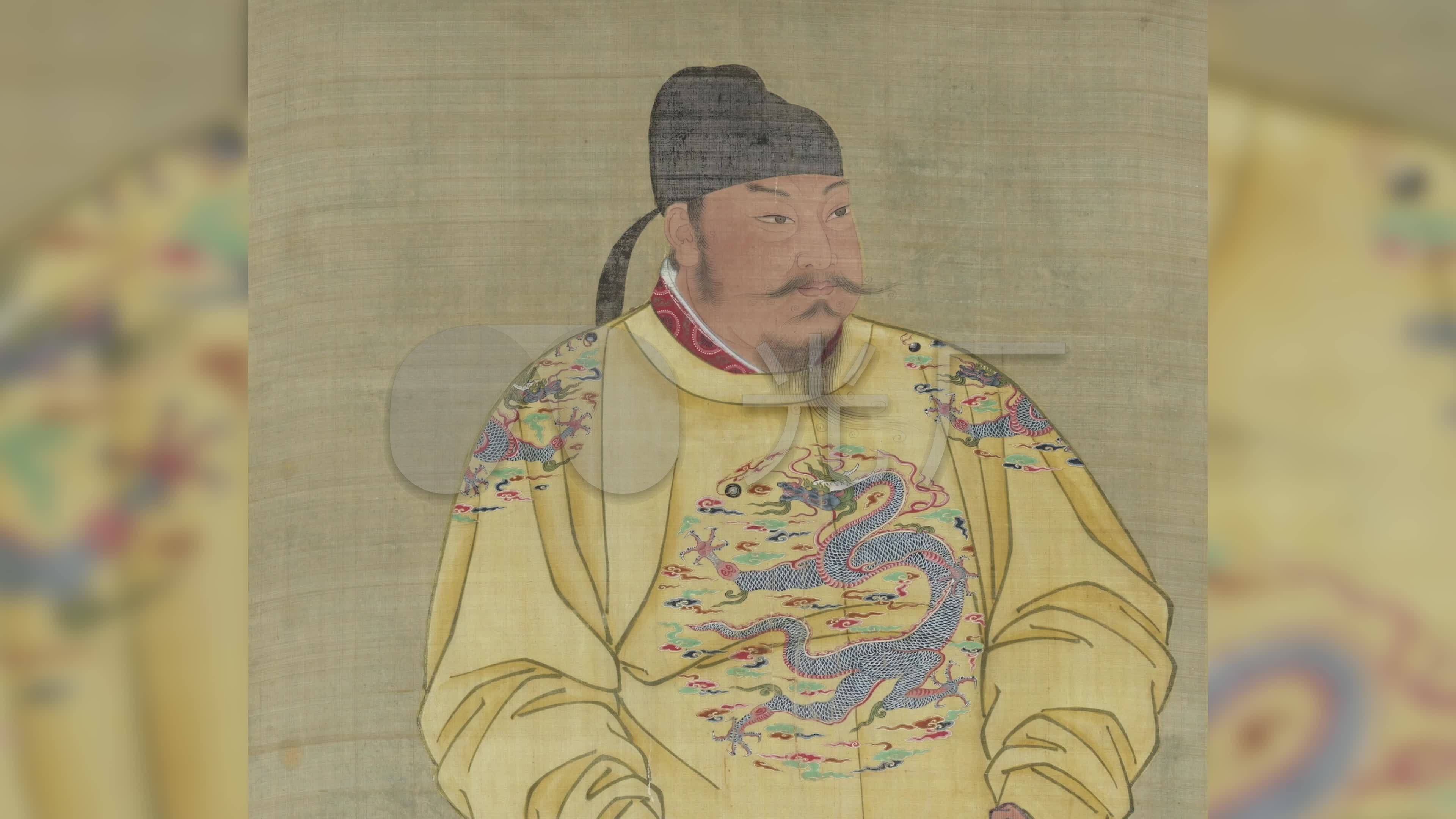 4k唐太宗李世民画像_3840x2160_高清视频素材下载(:)