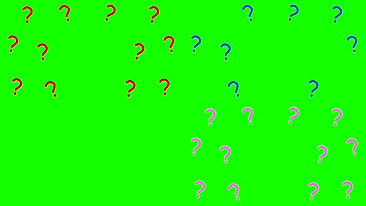 【绿幕素材】综艺节目特效满屏"?"问号