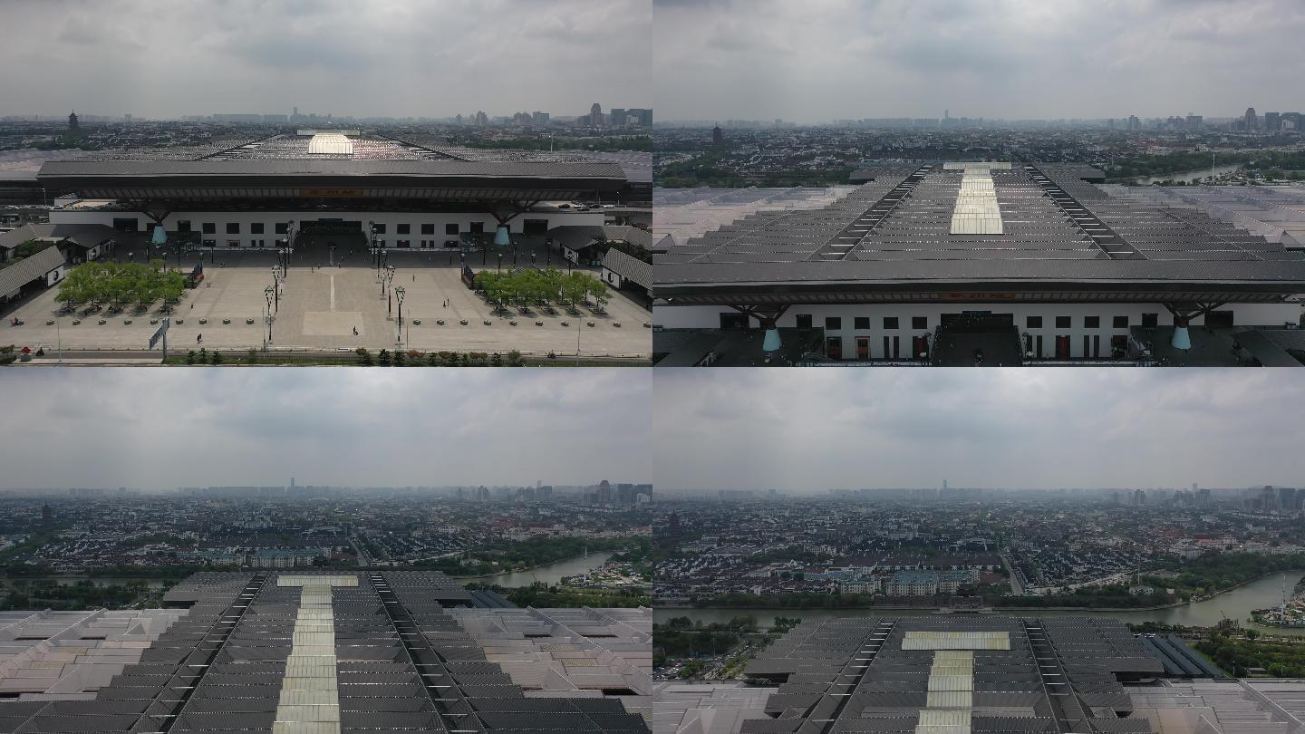 旅游风光风景 古城苏州 美丽苏州 文化苏州 火车站 高铁 中式建筑画