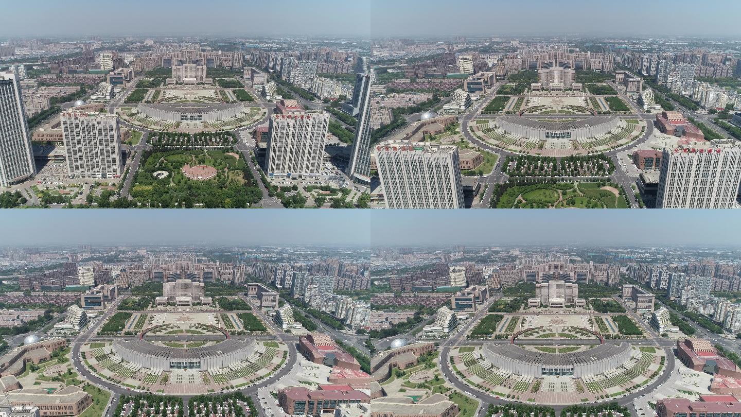 航拍新乡市政府(4k50帧)