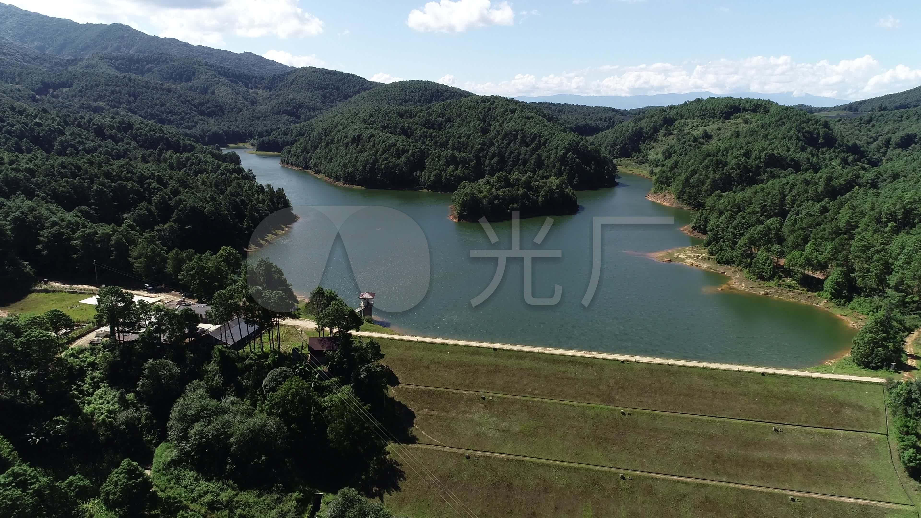 4k航拍双江县大文乡清平水库水库航拍