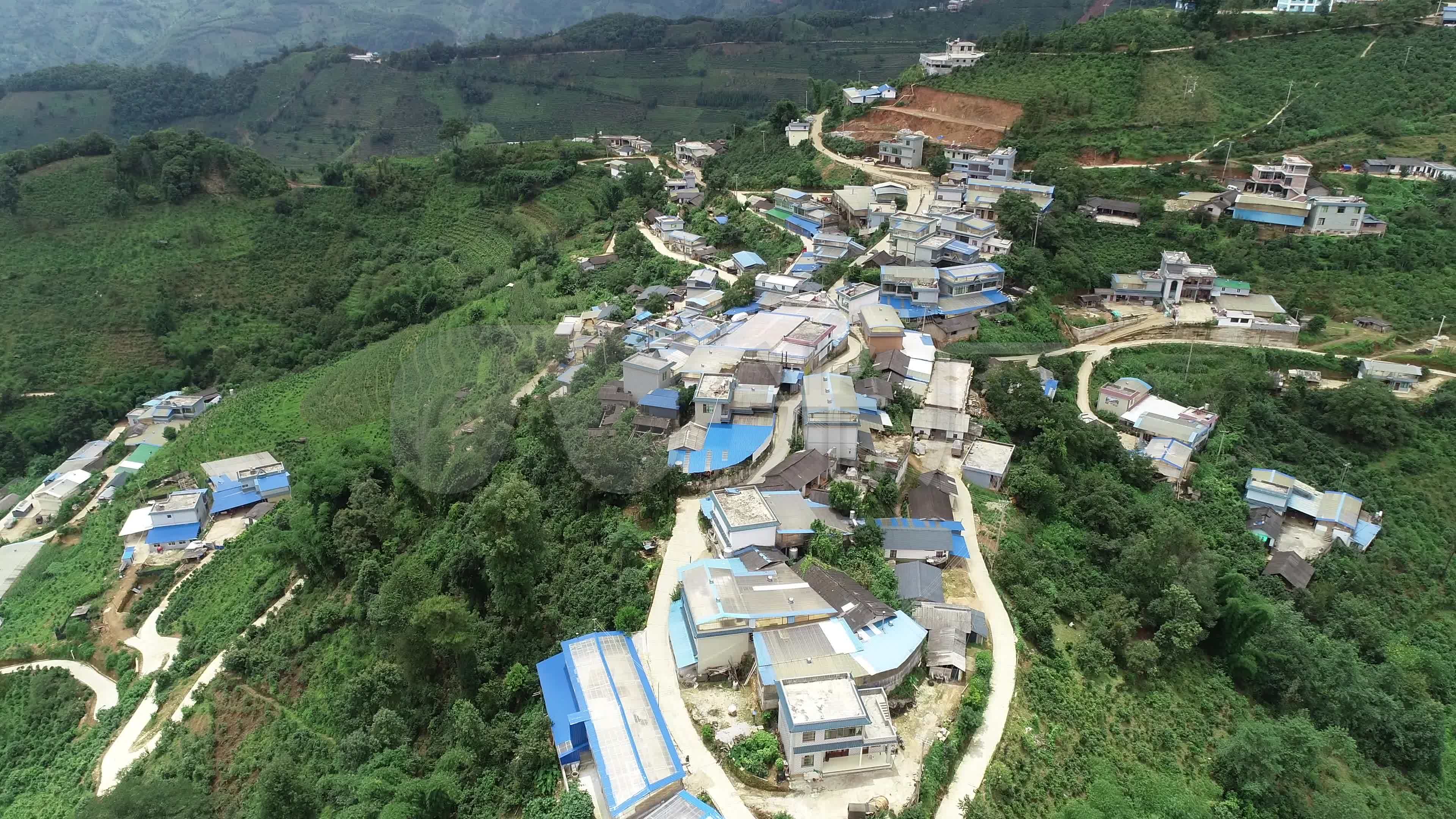 4k航拍双江县勐库镇大户赛花椒树组边疆村