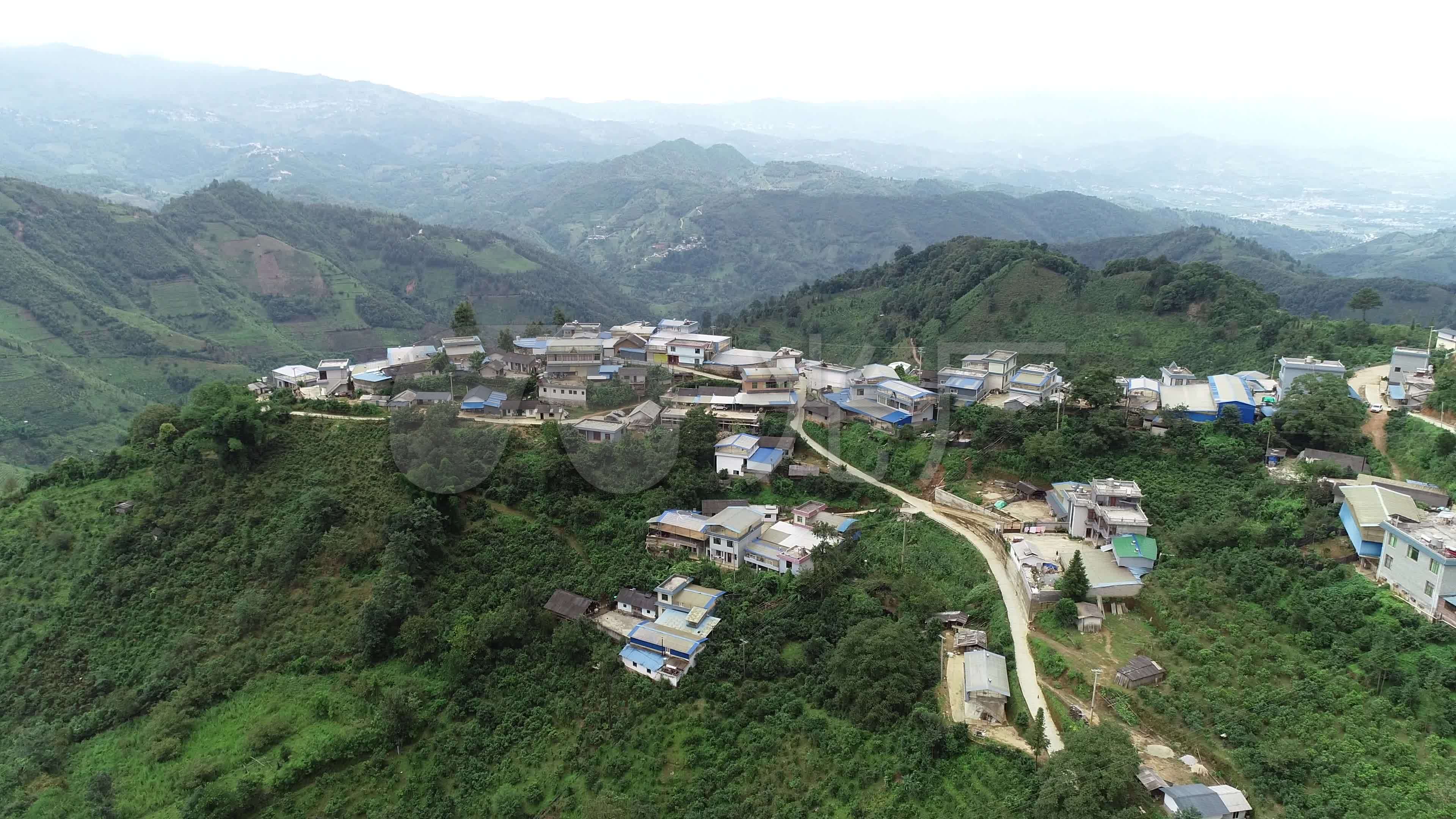 4k航拍双江县勐库镇大户赛花椒树组边疆村