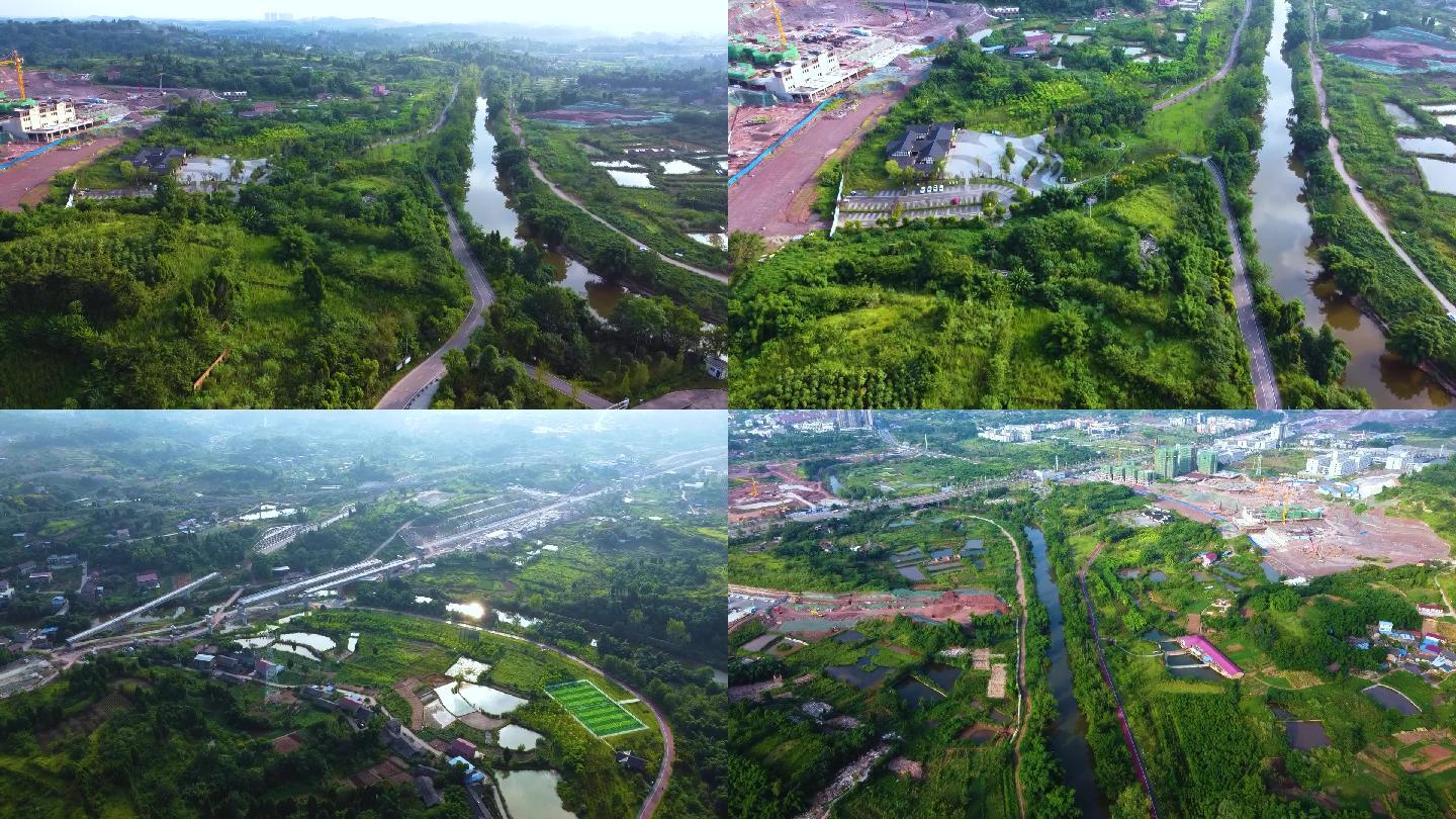 内江 小青龙河湿地公园 绿化生态 清新自然 城市公园 城市周边 绿肺