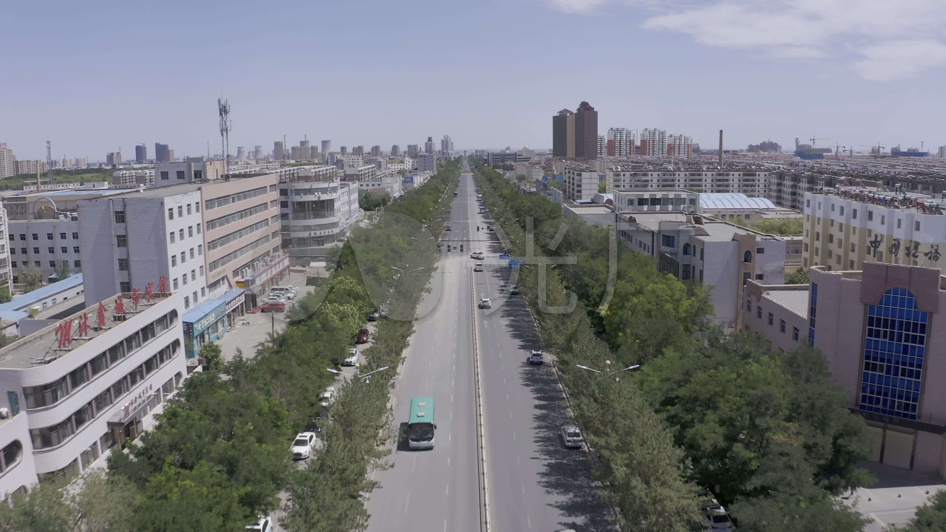 4k-hlg原素材-嘉峪关城市街景航拍_3840x2160_高清(:)