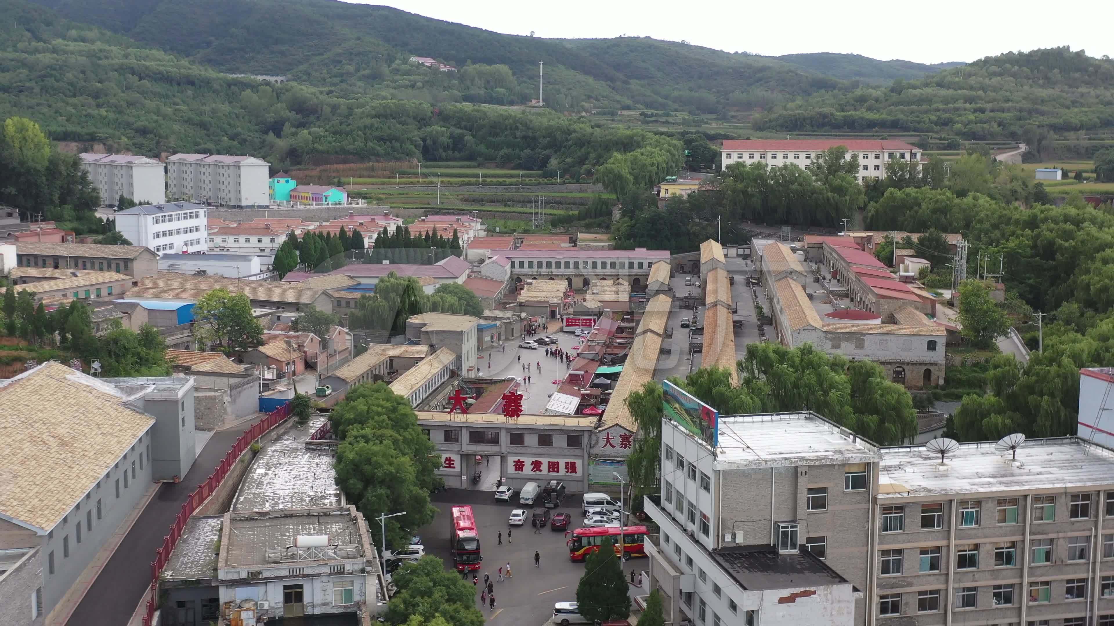 山西大寨村航拍4k视频_3840x2160_高清视频素材下载(编号:4961772)