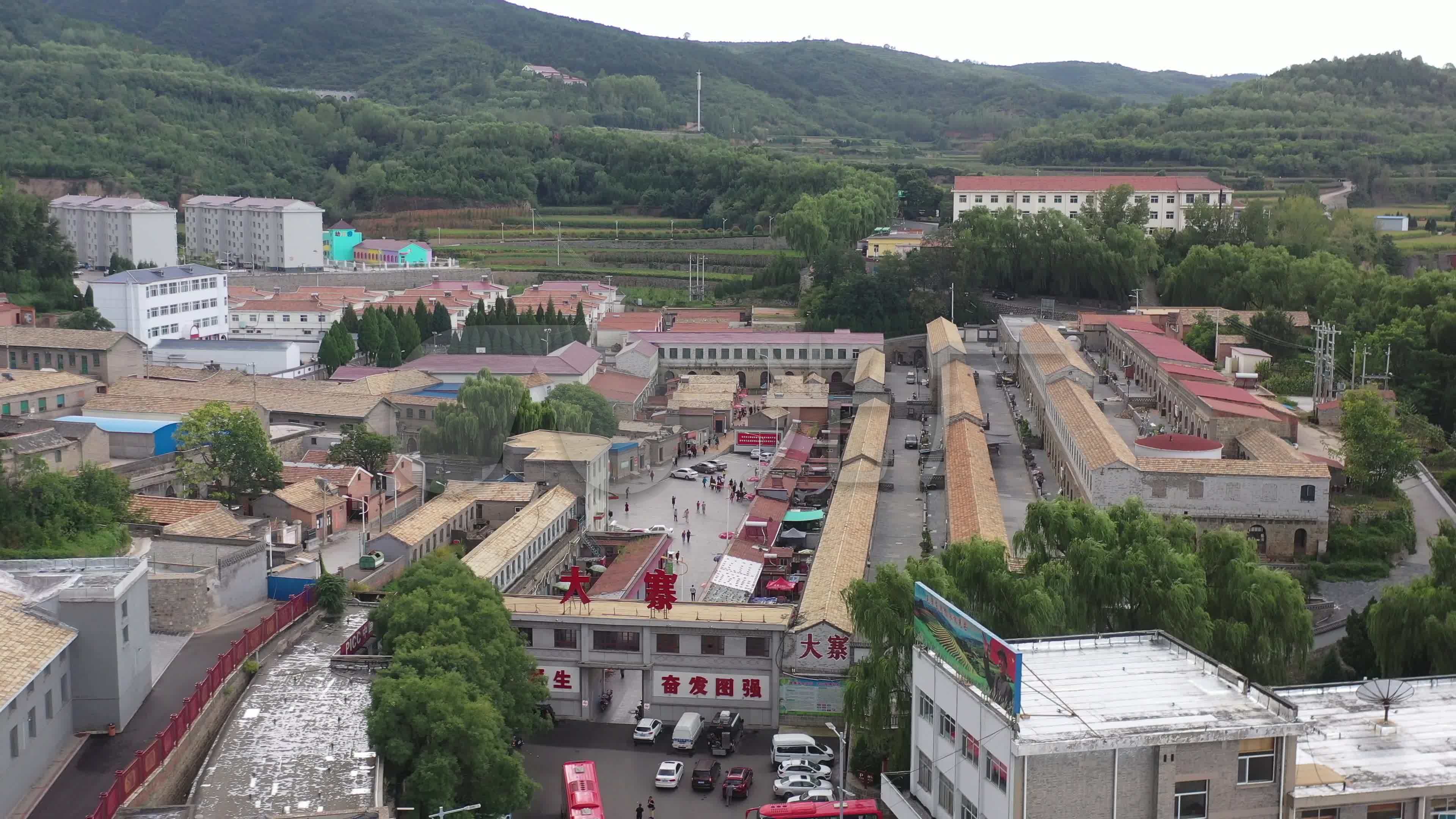 山西大寨村航拍4k视频_3840x2160_高清视频素材下载(编号:4961772)