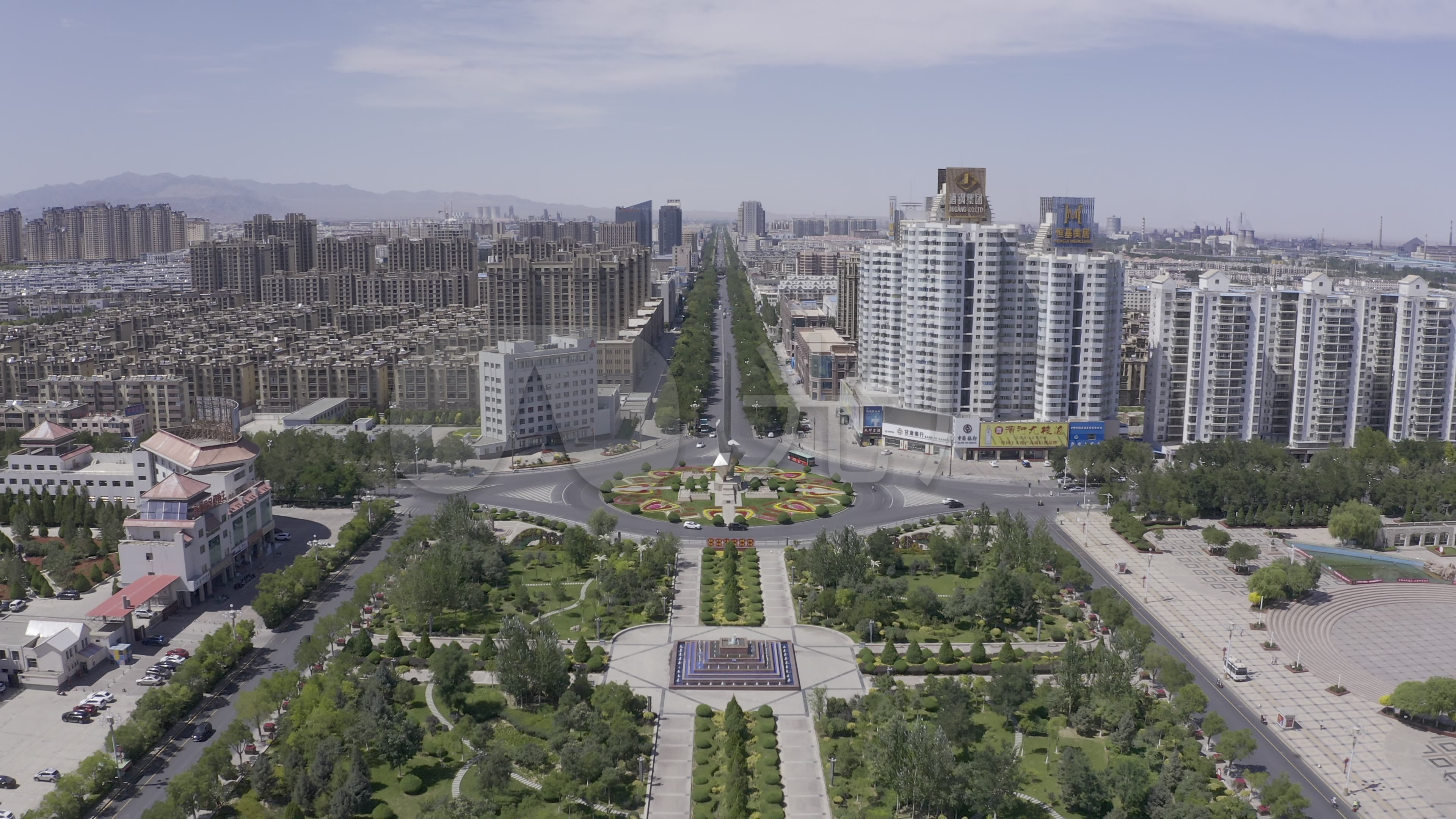 4k-hlg原素材-嘉峪关城市街景_3840x2160_高清视频(:)