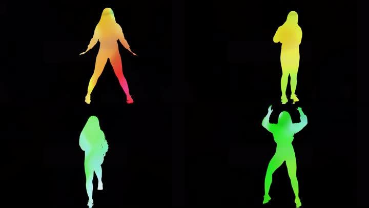 美女性感舞蹈剪影