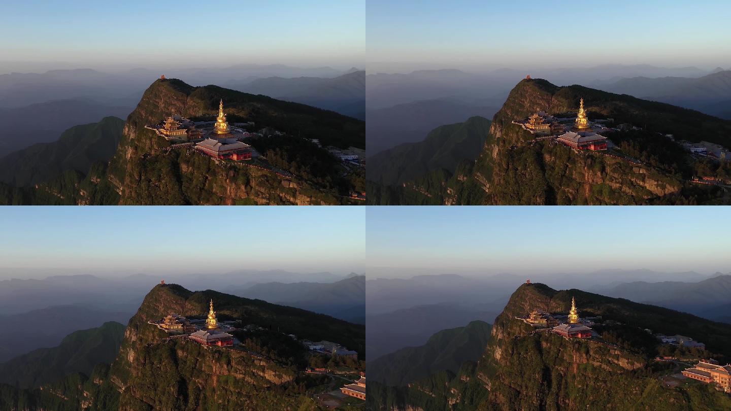 航拍四川峨眉山风景区,地势陡峭,风景秀丽,太震撼了画质检查举报作品