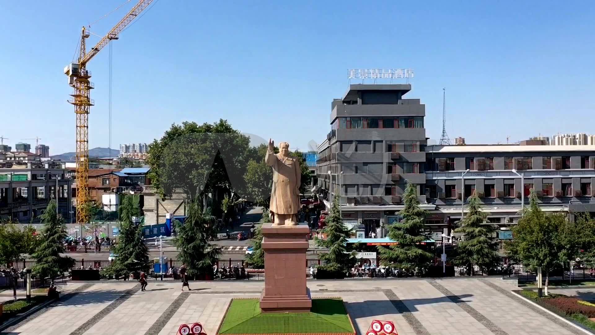 晋城人民广场_1920x1080_高清视频素材下载(编号:)