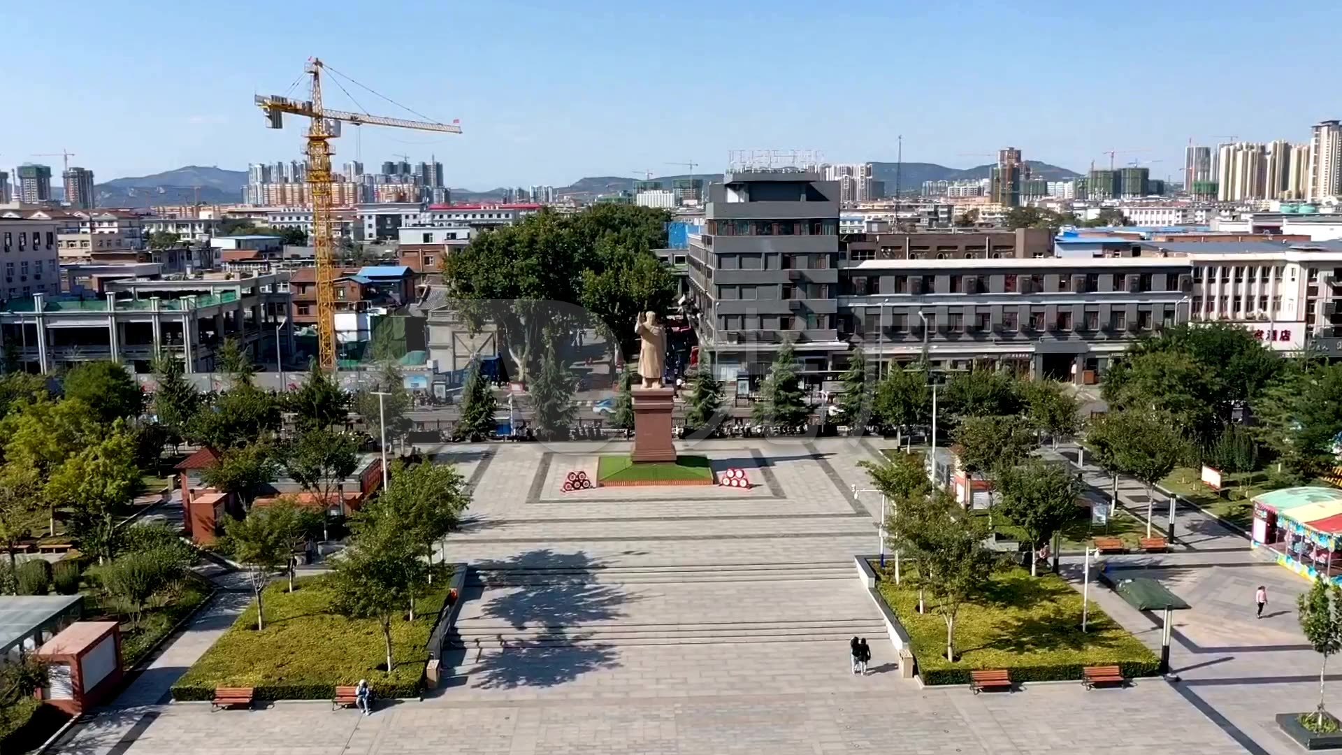 晋城人民广场_1920x1080_高清视频素材下载(编号:)