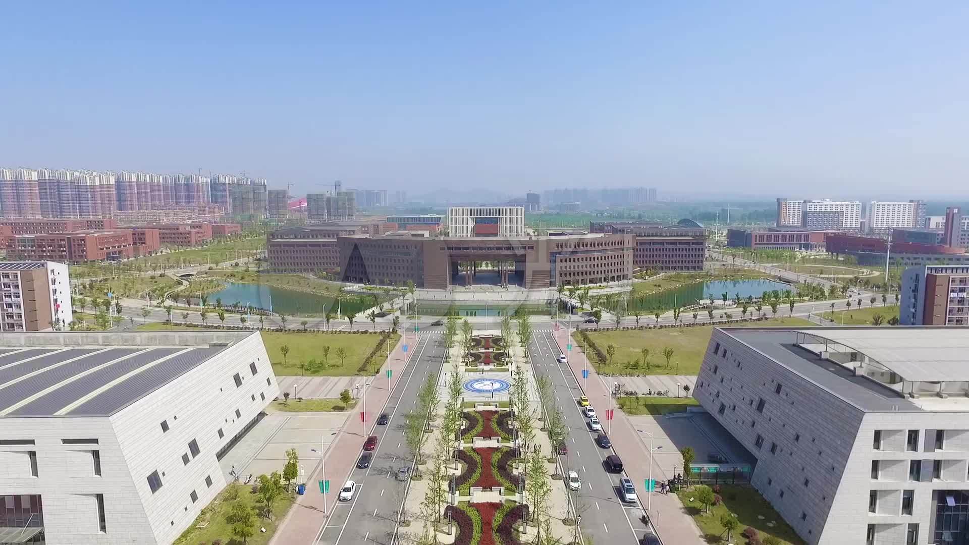 一组安徽理工大学航拍镜头_1920x1080_高清视频素材下载(编号:4989909