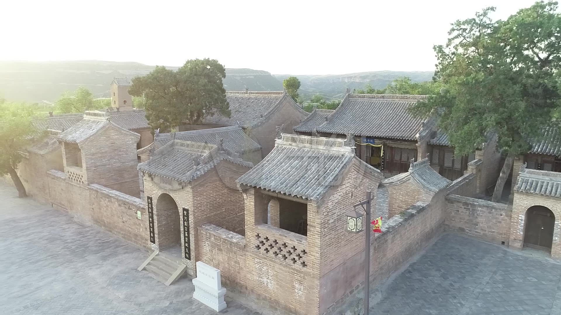 山西忻州保德故城关帝庙航拍