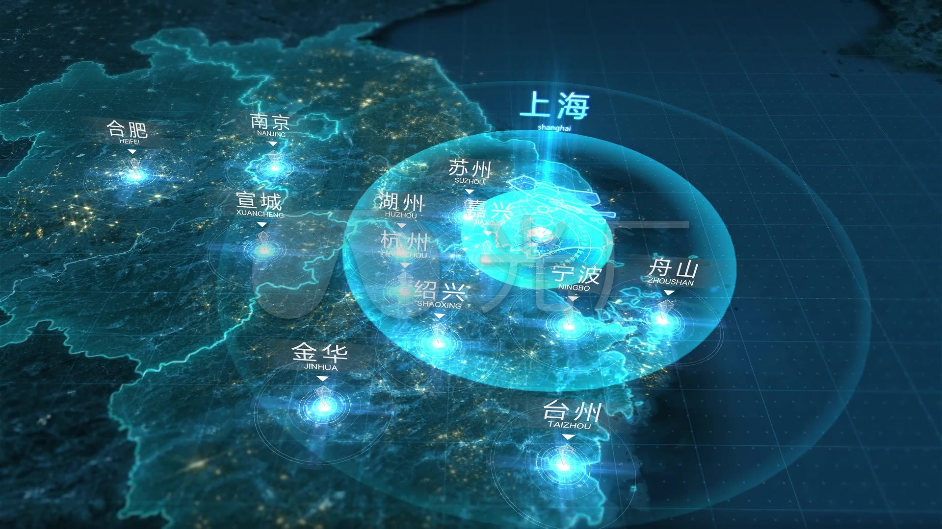 上海辐射长三角经济圈_ae模板下载(编号:5014903)_ae