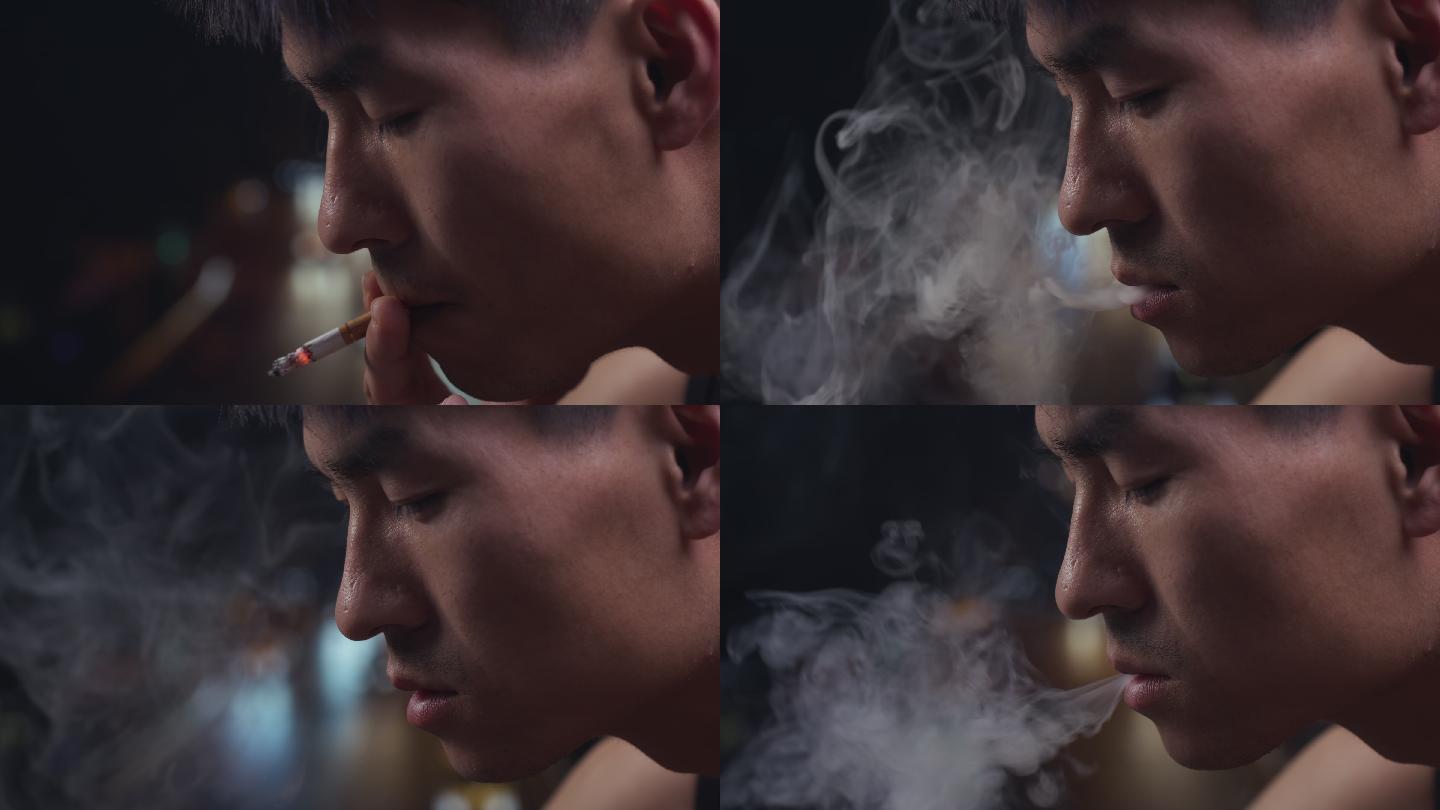4k失恋离婚抽烟吸烟压力压抑颓废的男人_3840x2160_高清视频素材下载