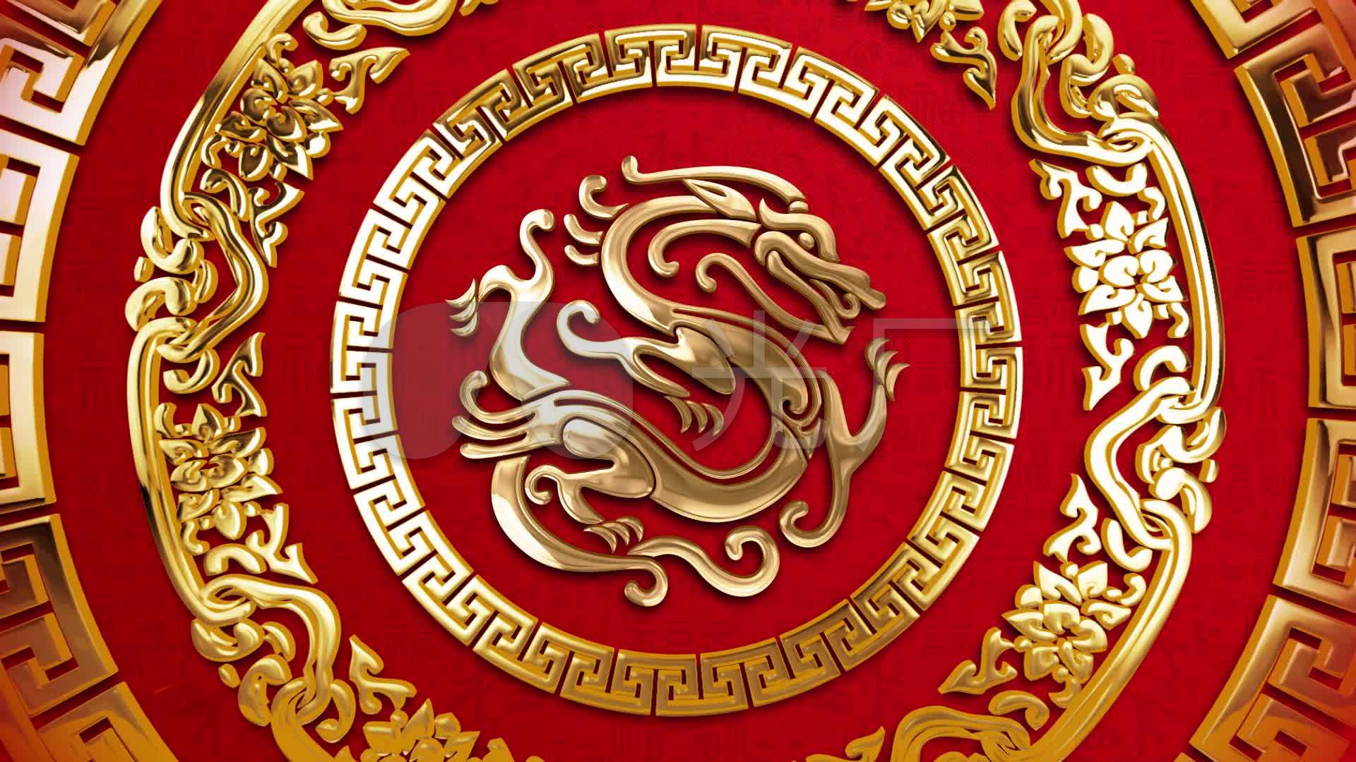 中国龙龙腾世纪龙图腾背景_1920x1080_高清视频素材下载(编号:5046064