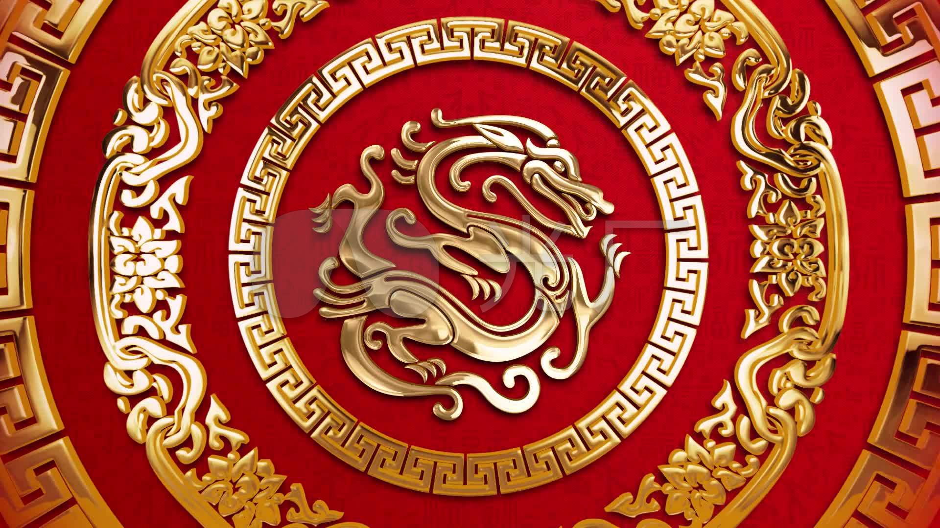 中国龙龙腾世纪龙图腾背景_1920x1080_高清视频素材