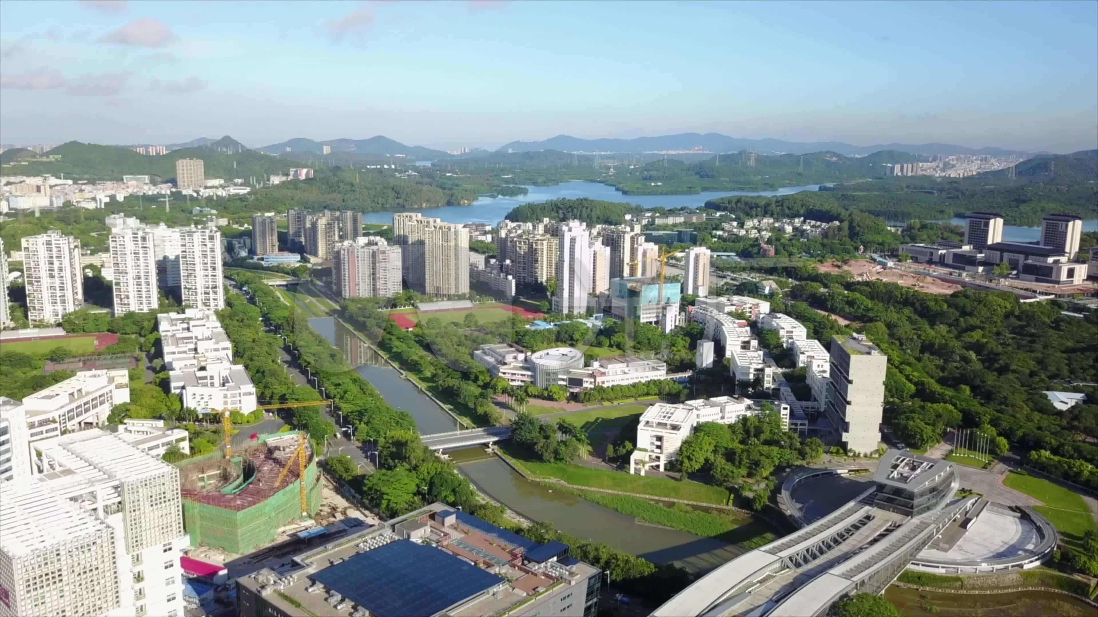 深圳航拍 南山大学城 研究生院 清华大学