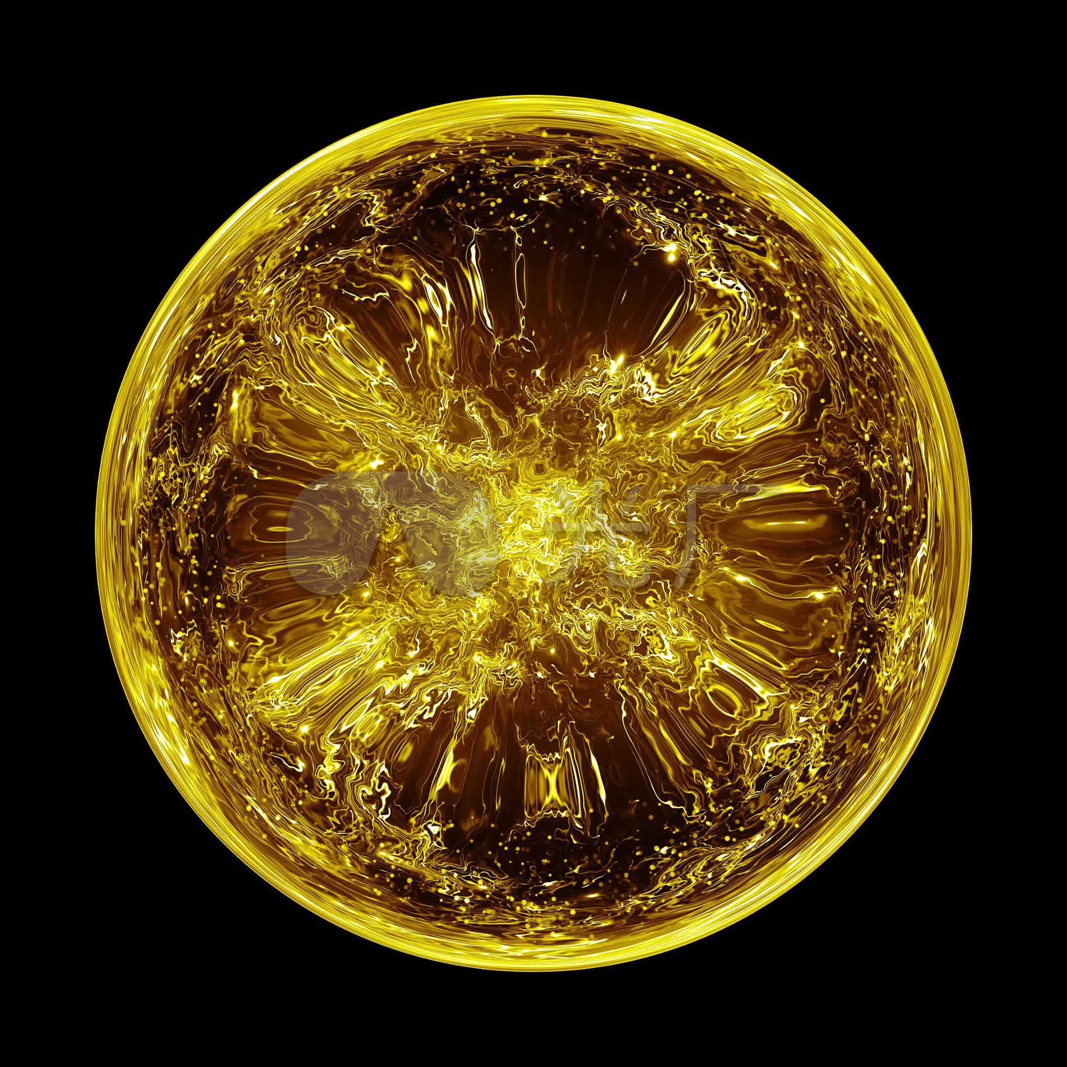 金色魔法水晶球能量球