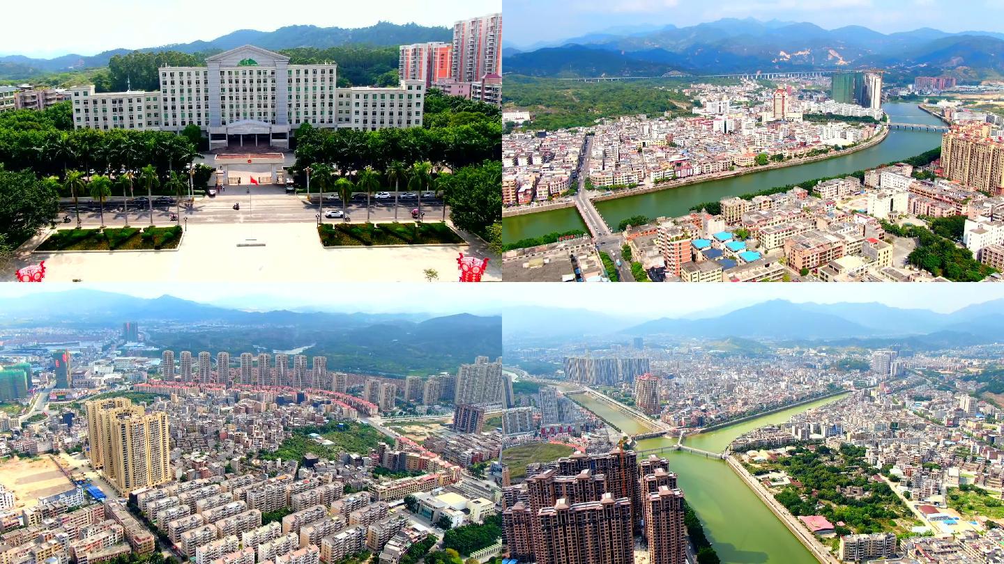 广东丰顺县航拍丰顺县政府航拍