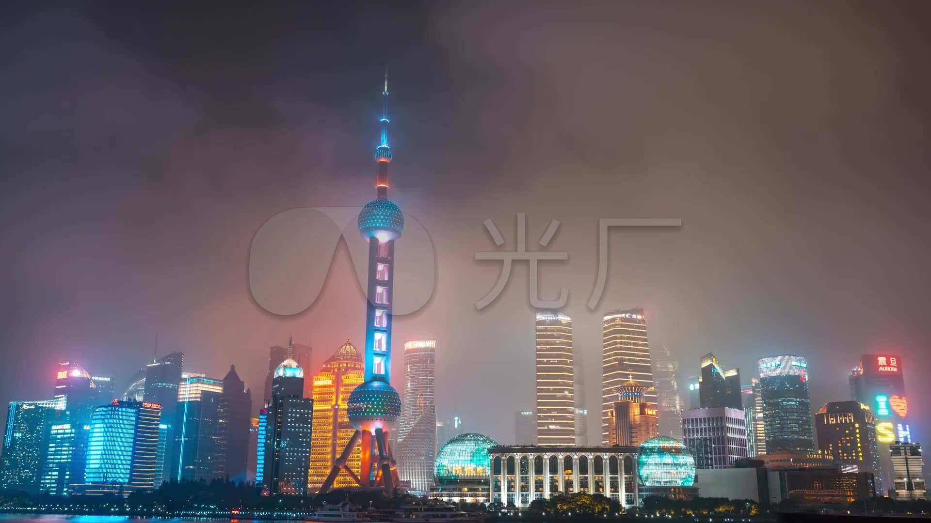视频素材 实拍视频 延时摄影 延时上海陆家嘴东方明珠 来自视频原始