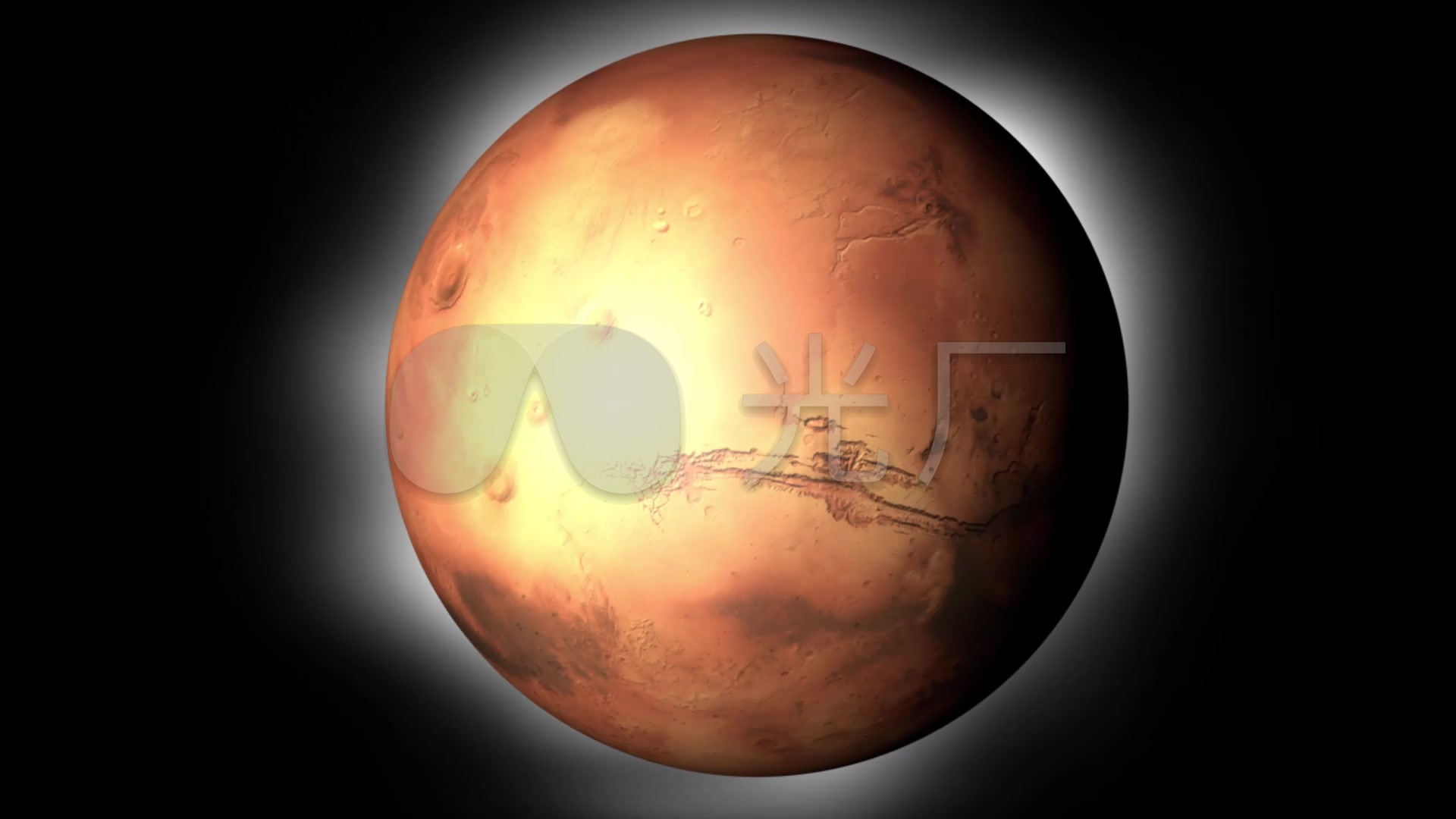 全息360度太阳系火星三维模型展示视频