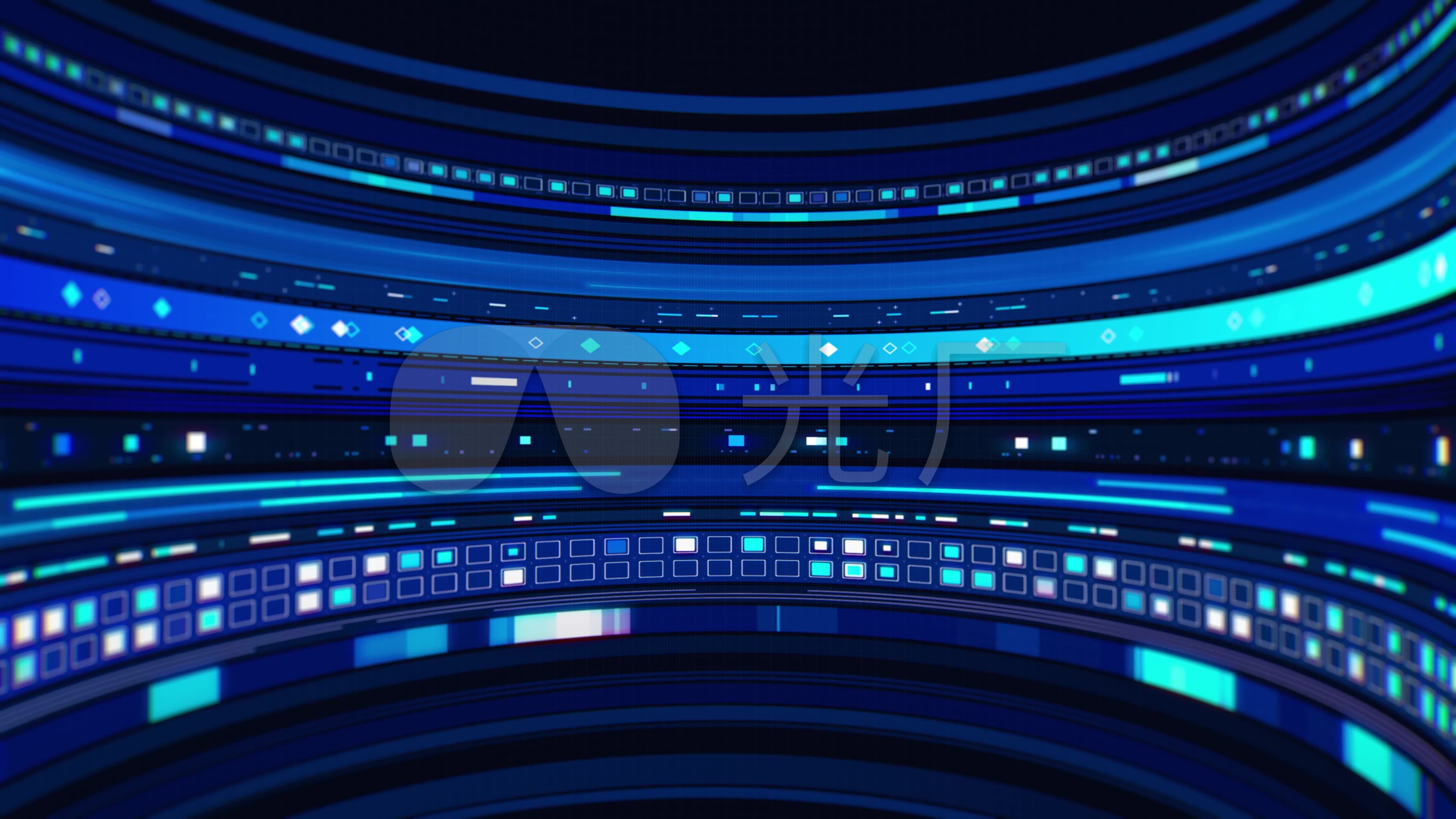 4k科技数据流新闻演播厅背景_3840x2160_高清视频素材下载(编号