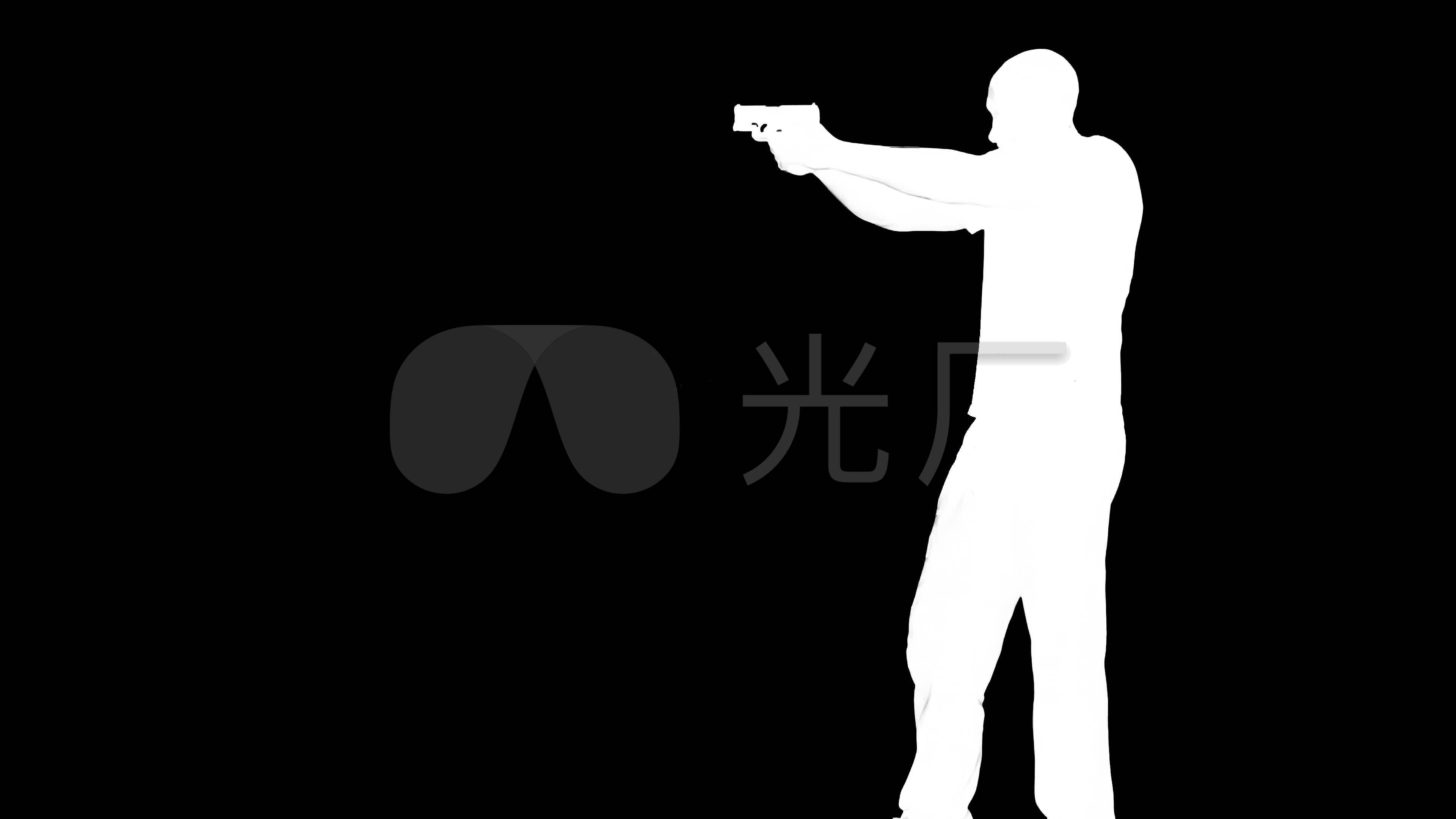 枪击剪影_3840x2160_高清视频素材下载(编号:5085425)_影视包装_vj师