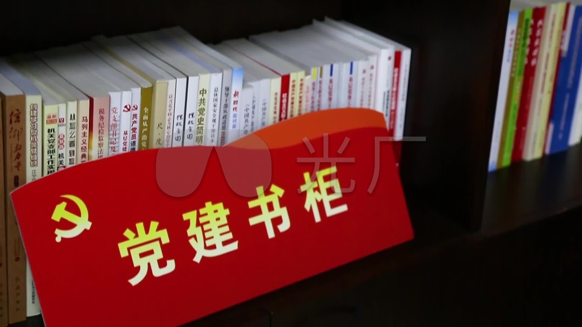 党旗宣誓墙书柜党建书籍知识