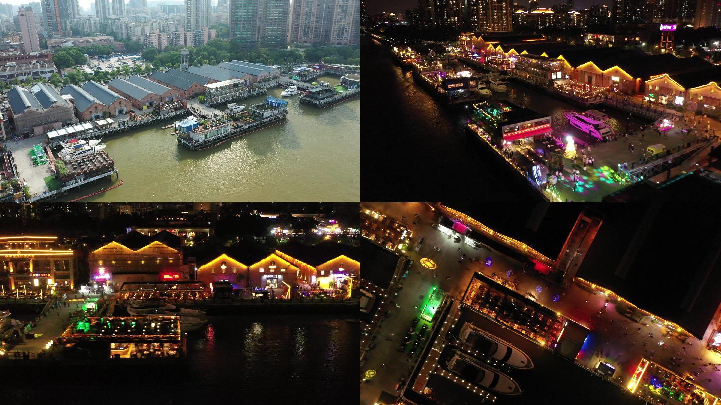 酒吧街古建筑城市大厦地标房子码头太古仓珠江夜景春风十里游艇码头