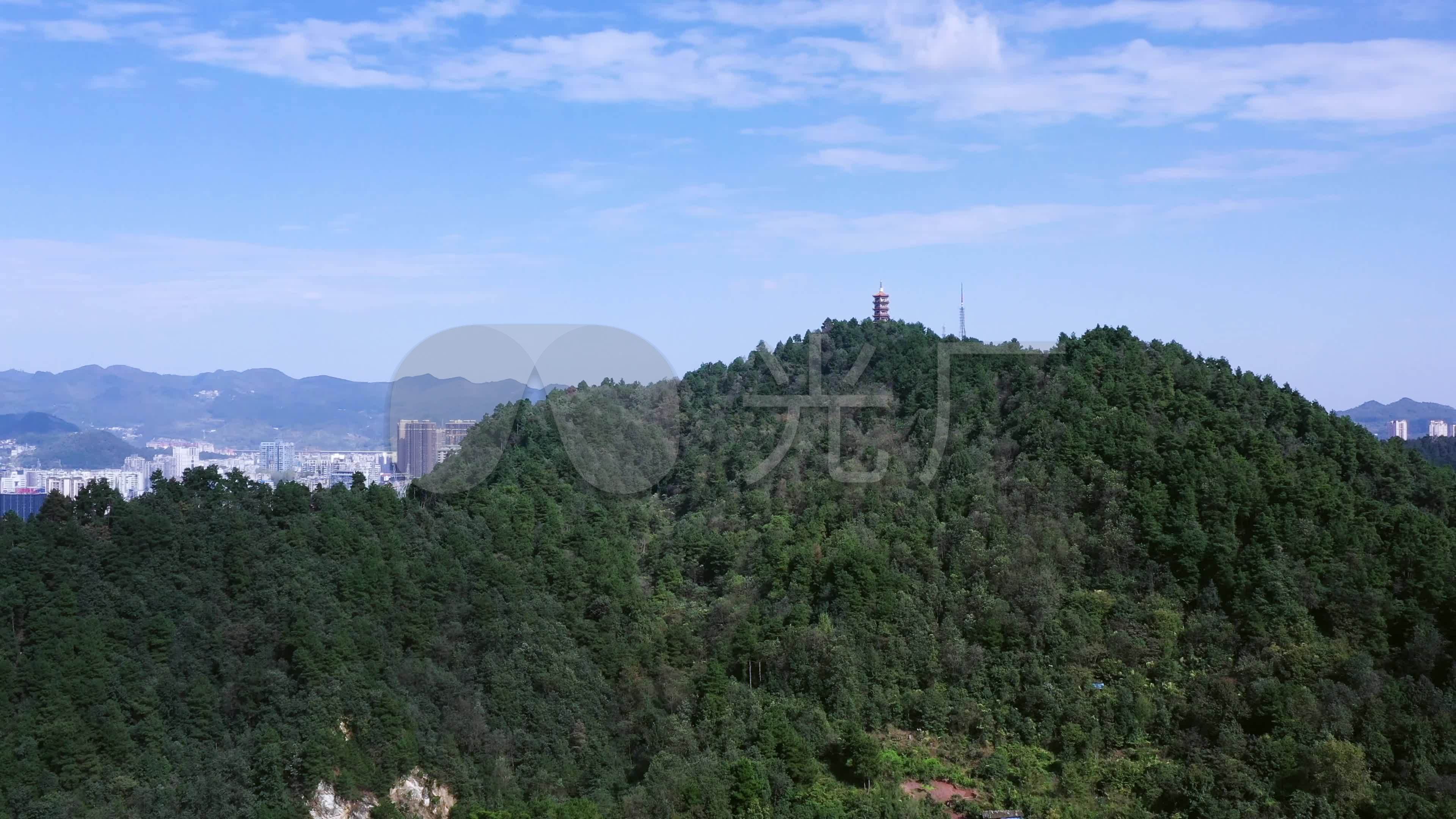 4k航拍遵义凤凰山老城区全景_3840x2160_高清视频素材