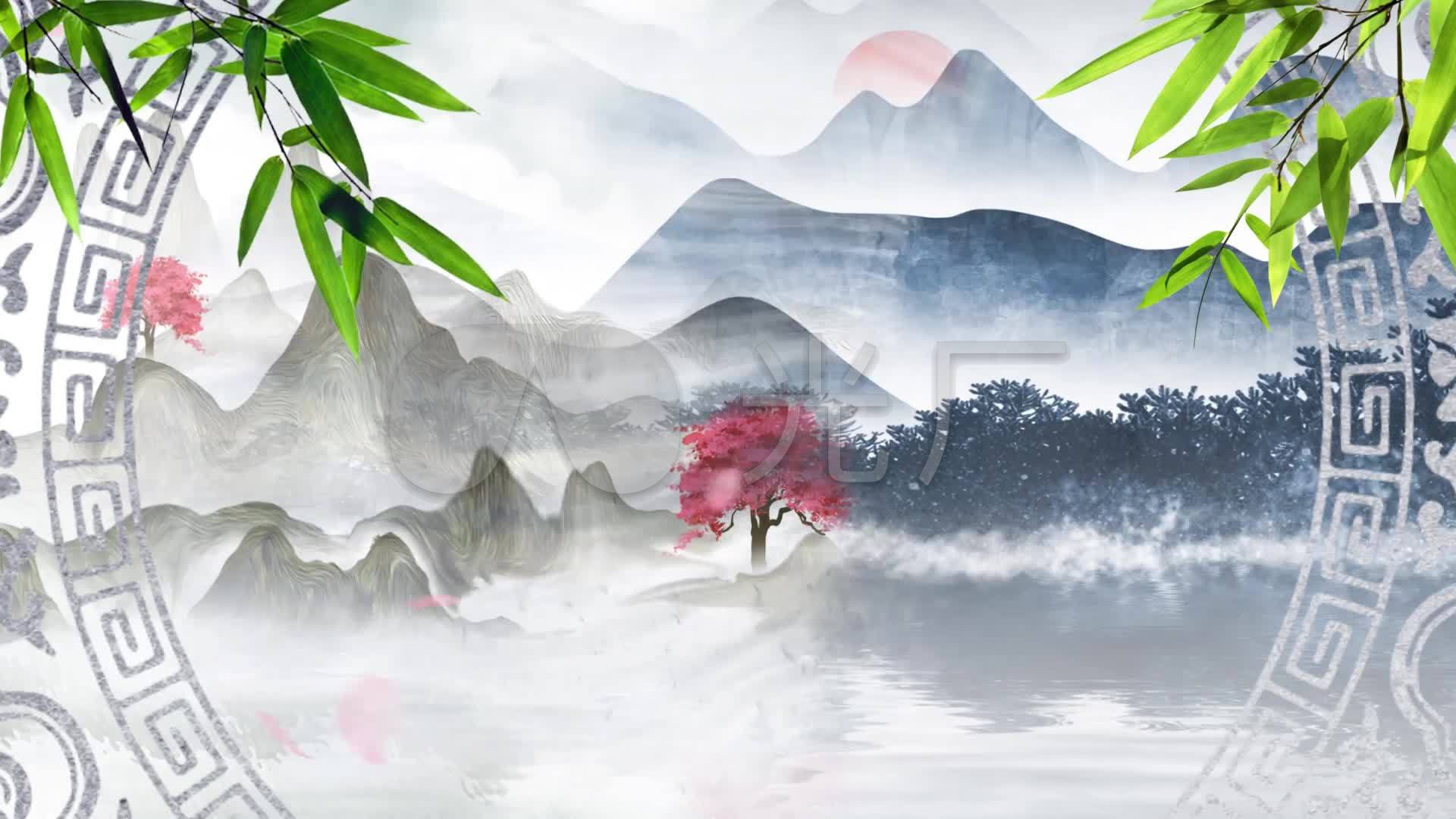 《游山恋》水墨歌曲背景