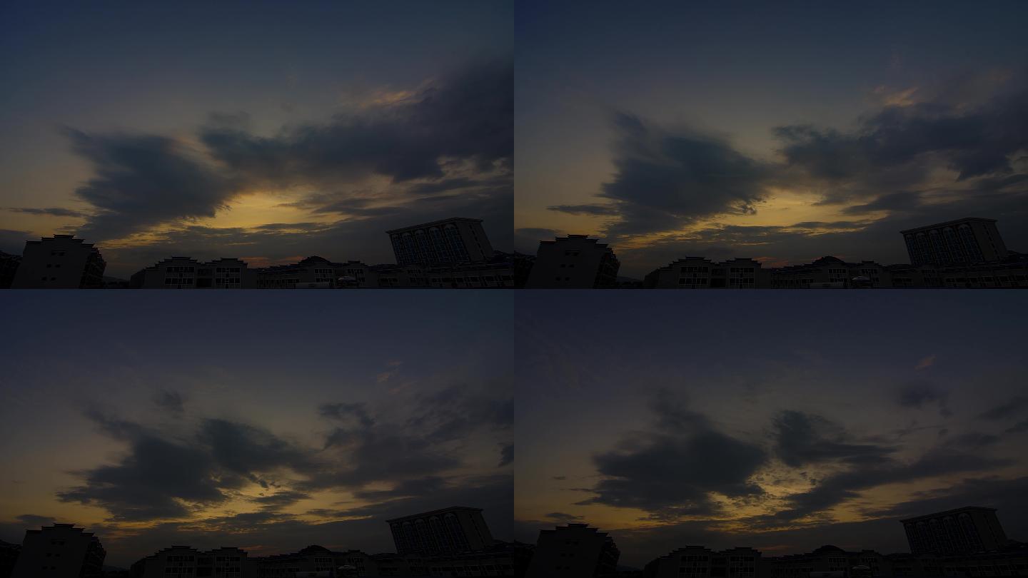 天黑傍晚夕阳天空天空云飘黄昏天空