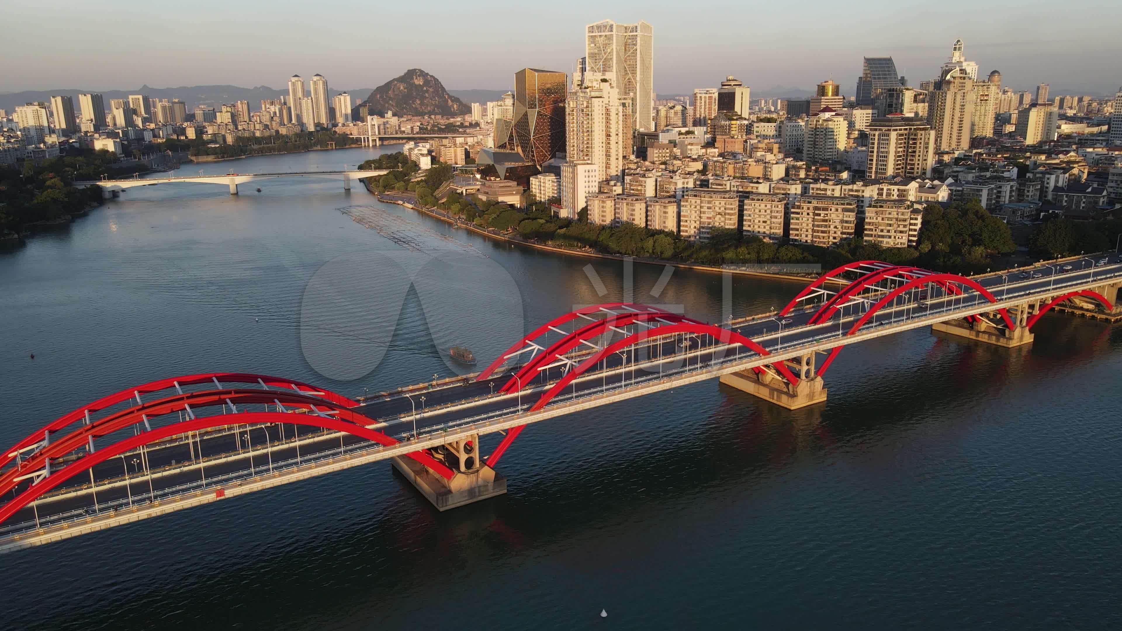 航拍广西柳州文惠大桥_3840x2160_高清视频素材下载(编号:5117868)