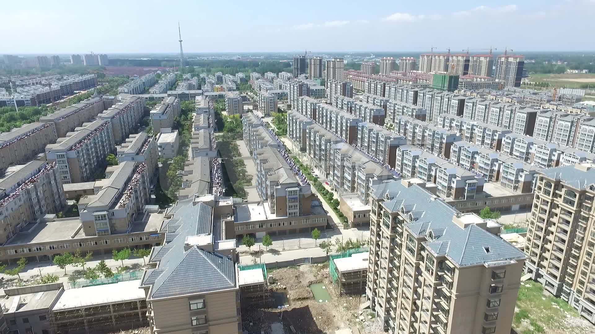 灌南县城航拍_1920x1080_高清视频素材下载(编号:)