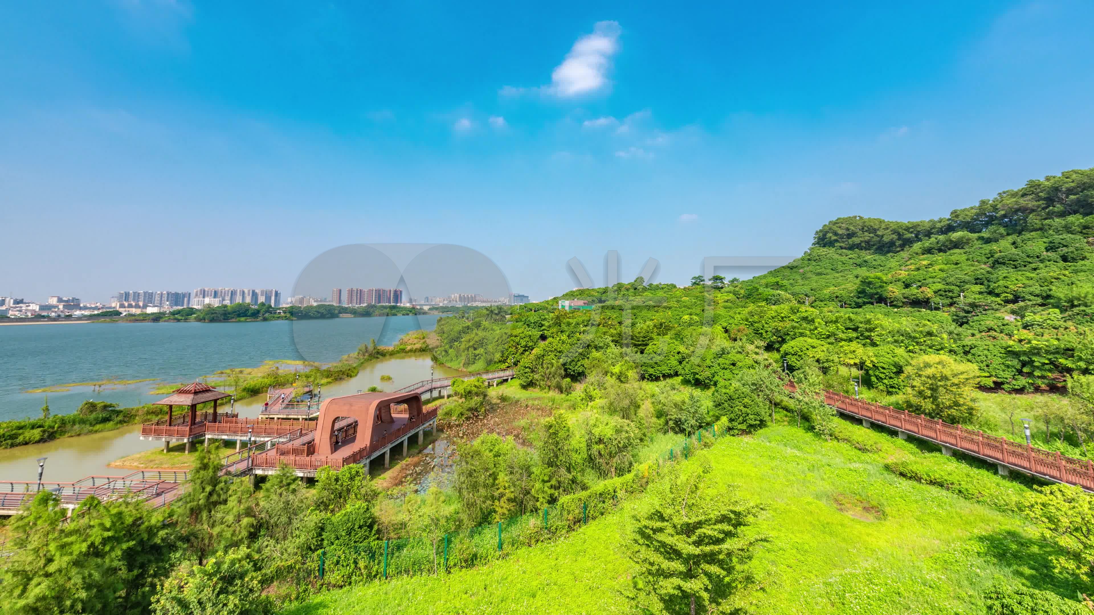 【正版素材】深圳宝安福永立新湖延时