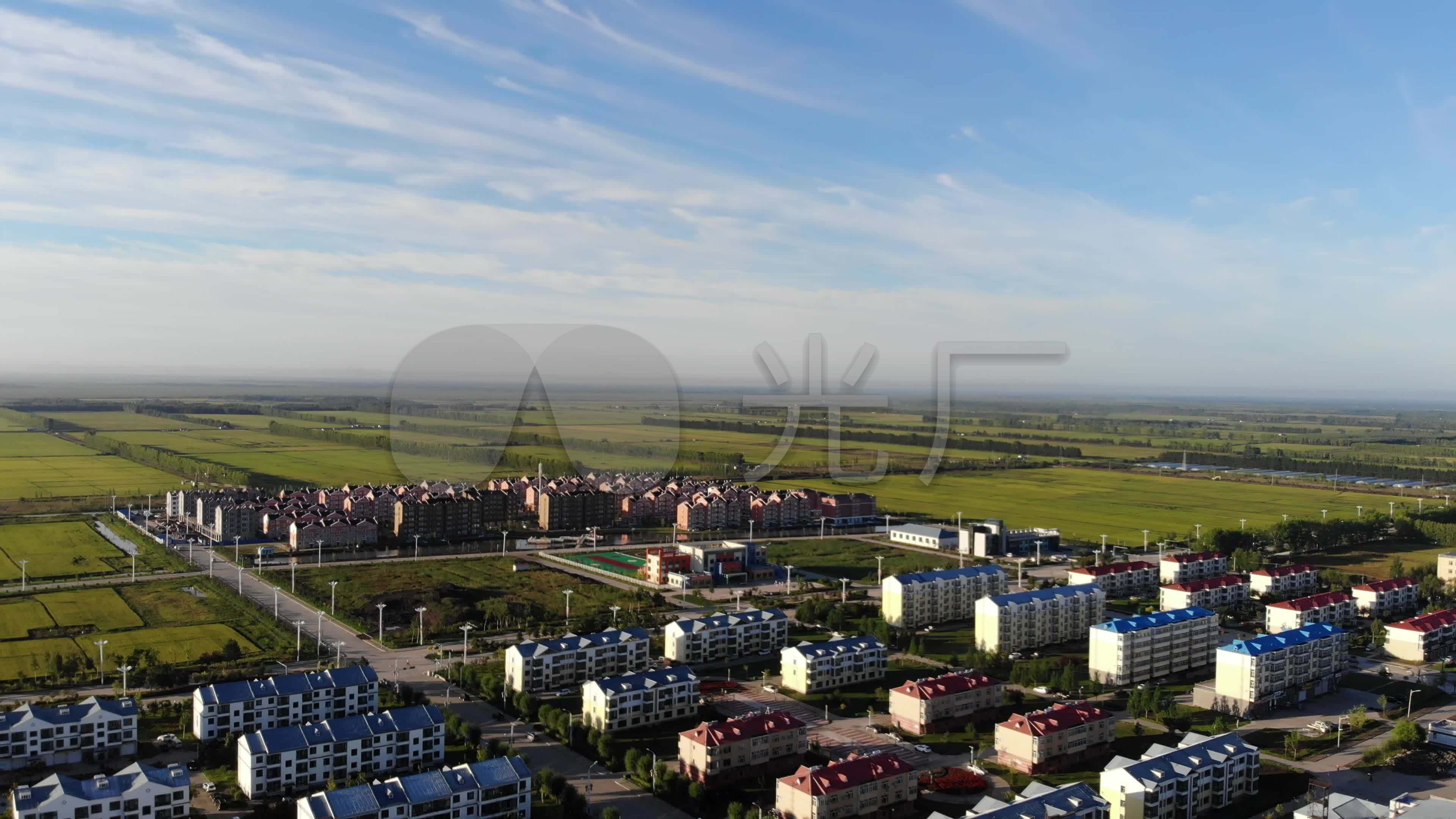 4k-黑龙江农业水稻航拍素材鸭绿河农场_3840x2160_高清视频素材下载