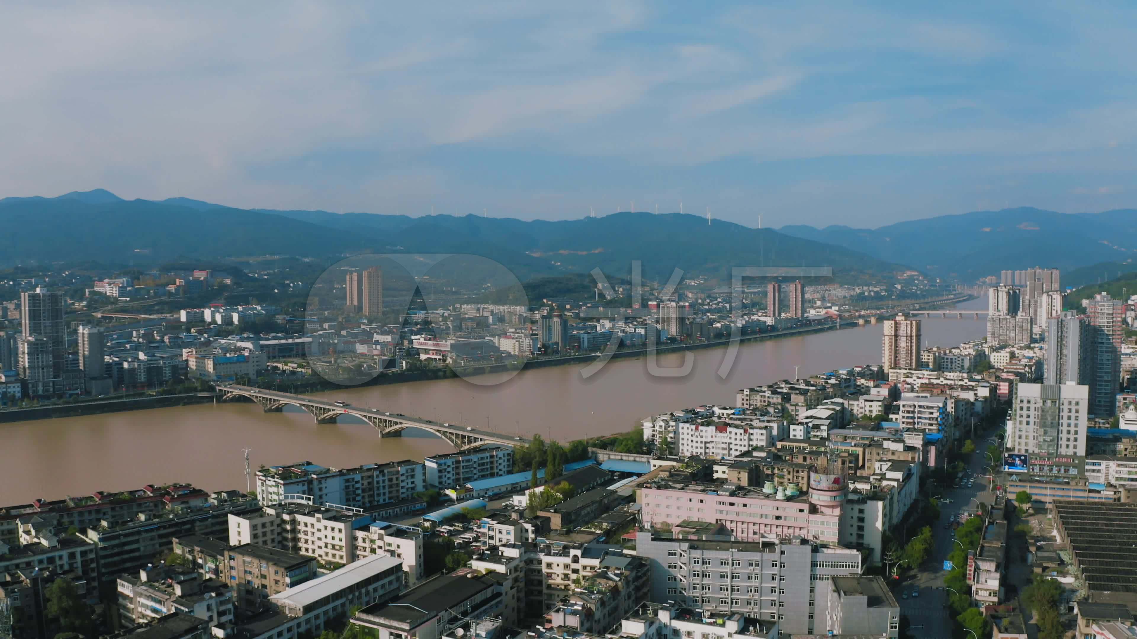 【4k】四川广元市航拍_3840x2160_高清视频素材下载