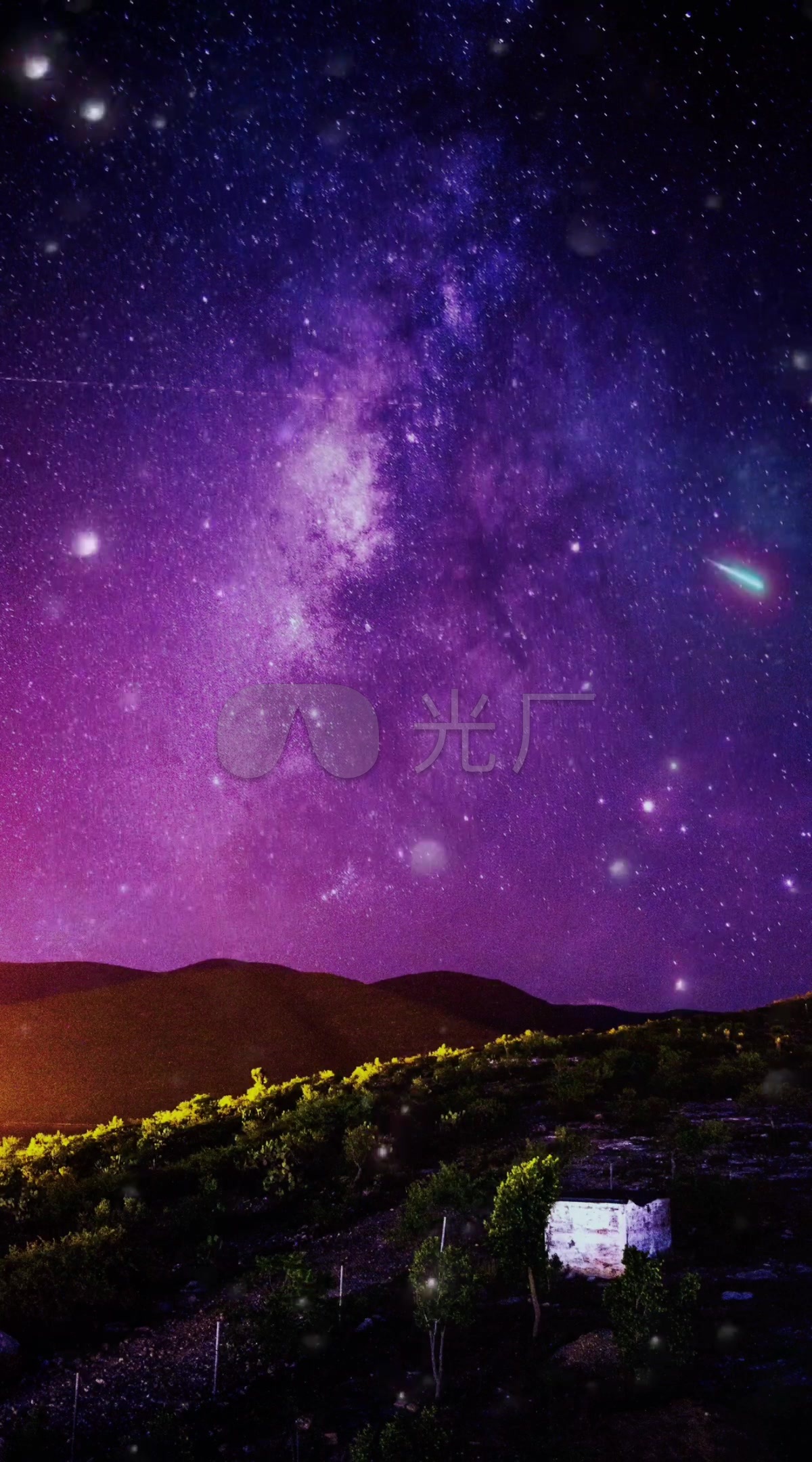 竖版-梦幻唯美星空背景