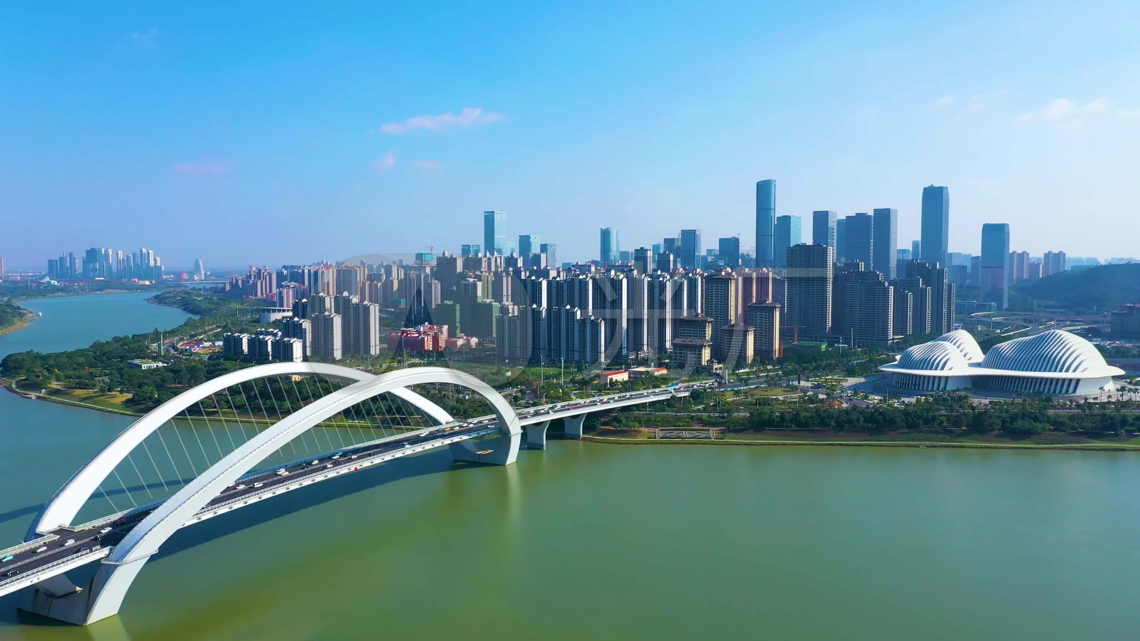 南宁五象新区体育中心航拍4k_3840x2160_高清视频素材下载(编号