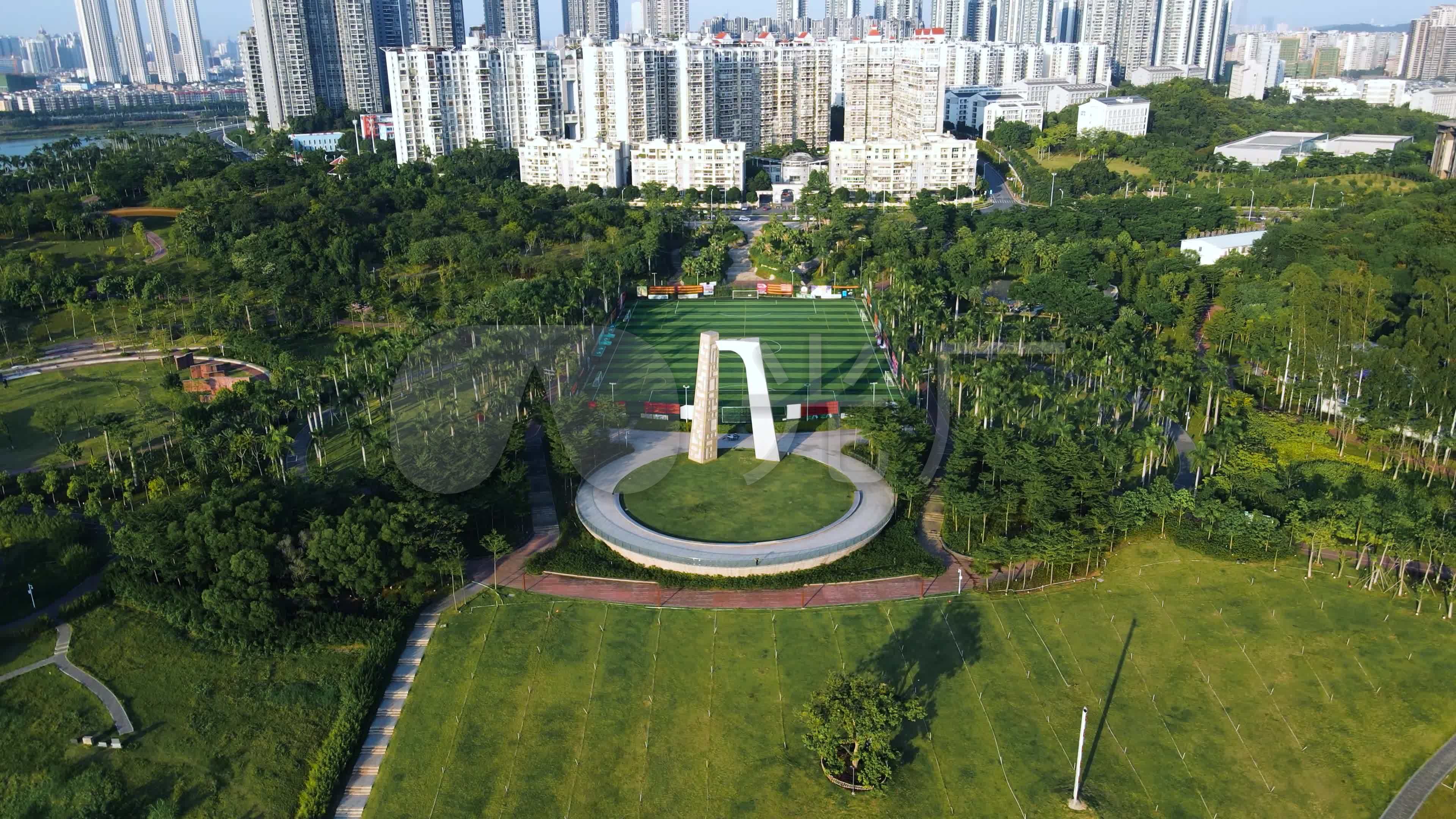 4k航拍南宁柳沙公园滨江公园_3840x2160_高清视频素材下载(编号
