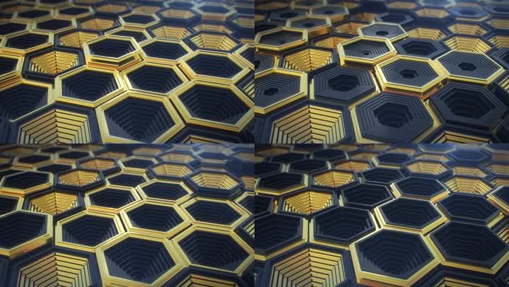 蜂巢3d科技感背景