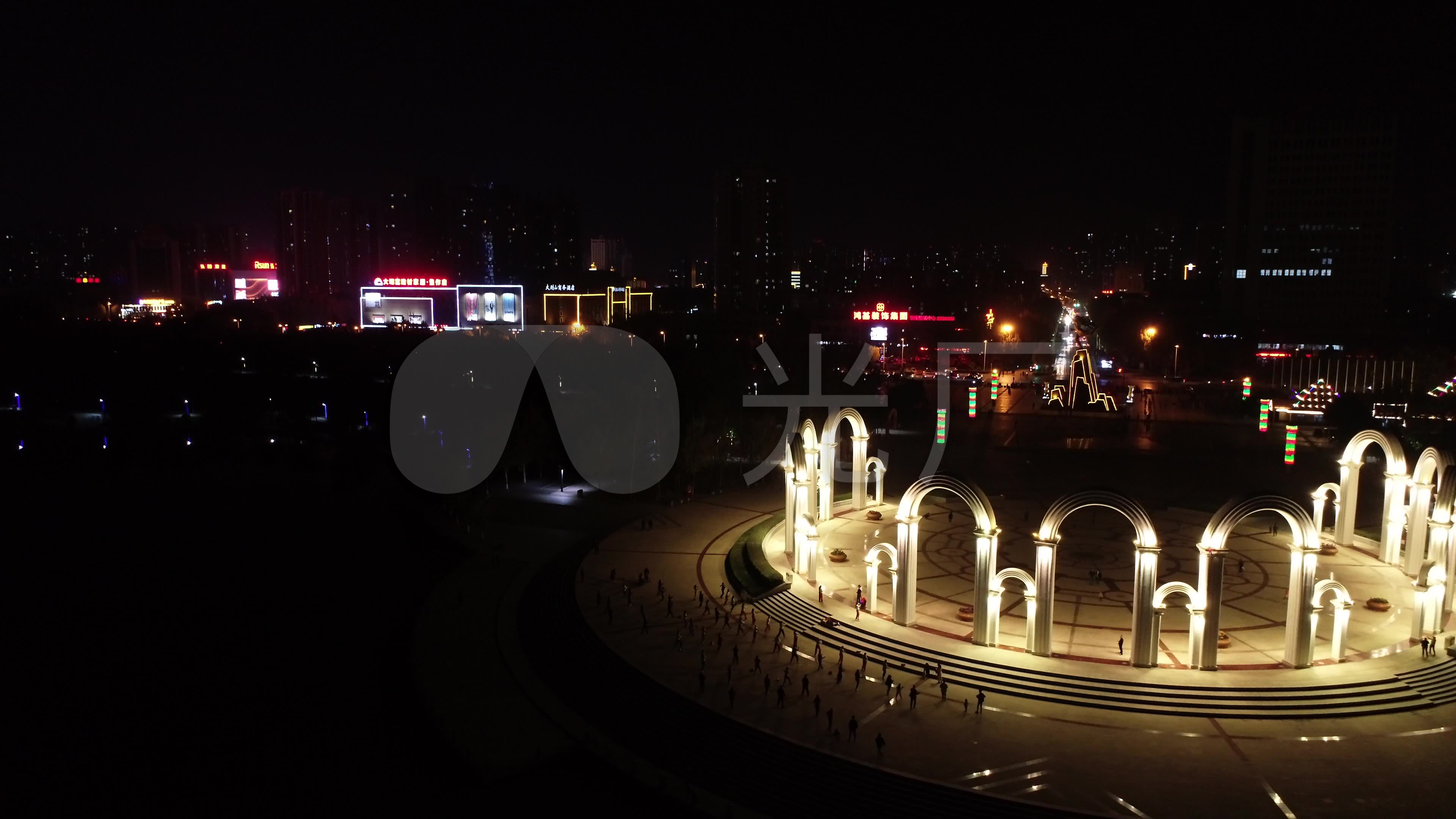 焦作夜景7(4k)_3840x2160_高清视频素材下载(编号:)
