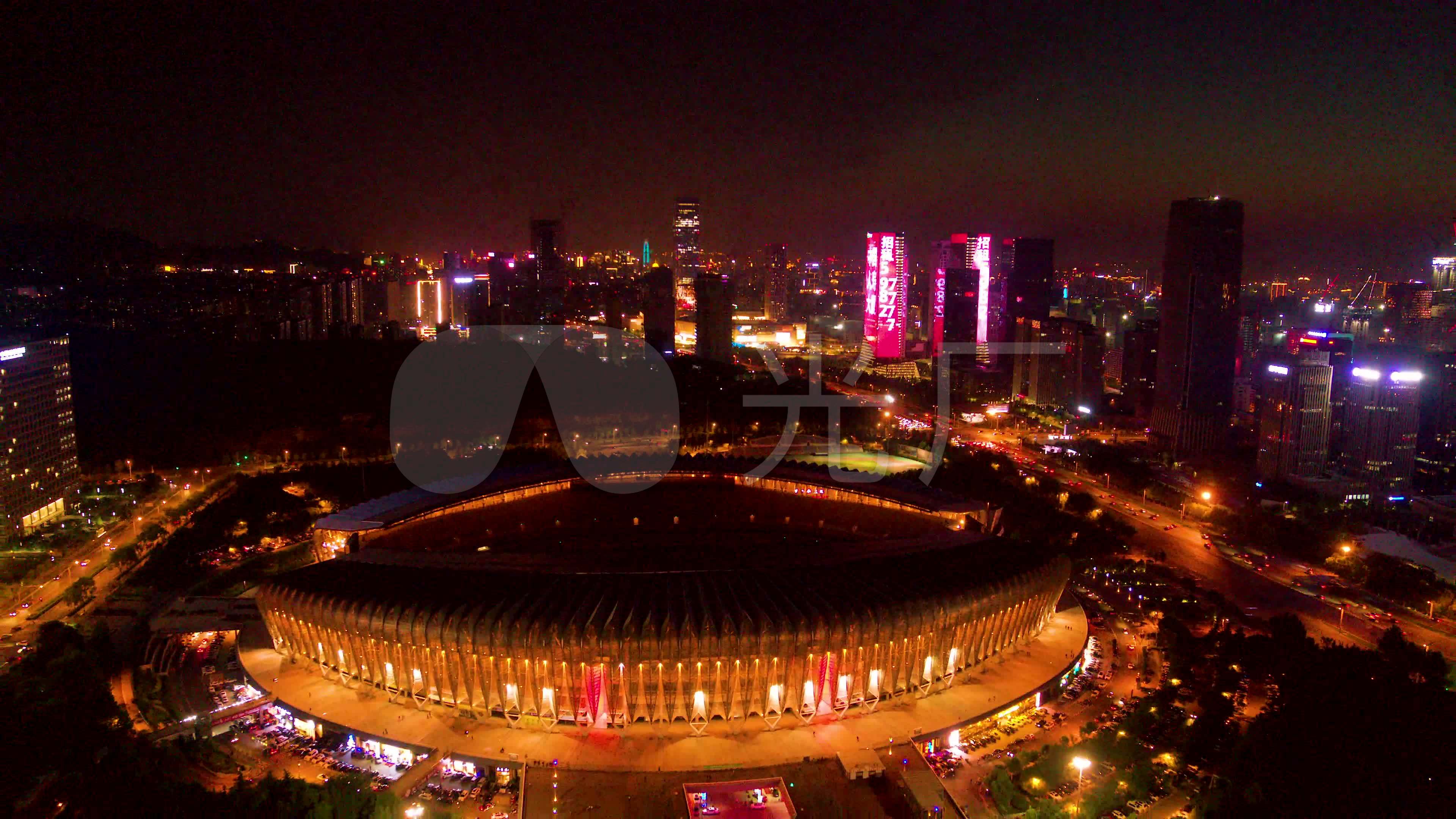 济南奥体中心-龙奥大厦夜景