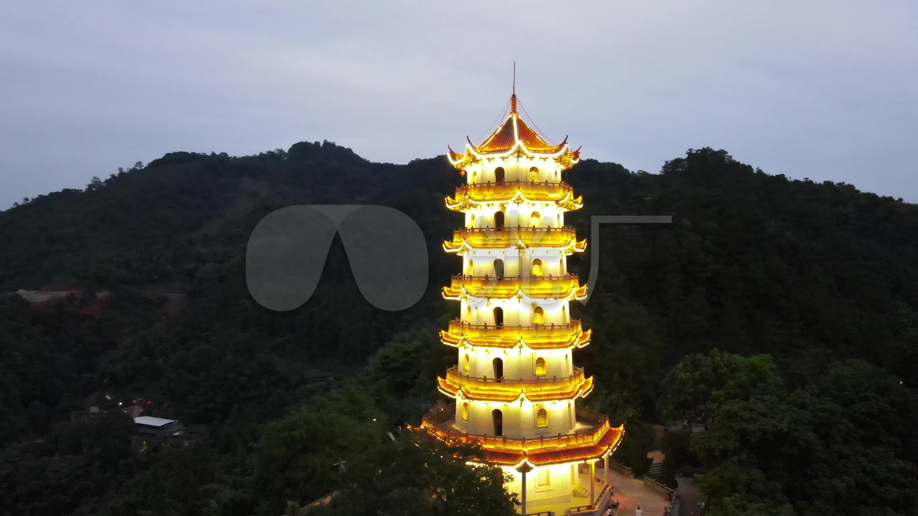 航拍建瓯水南塔(善见塔)_3840x2160_高清视频素材下载(编号:5176655)