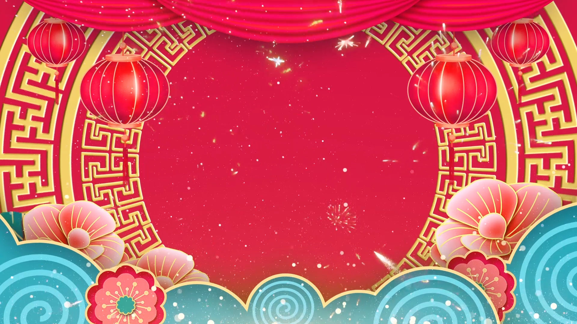 元旦春节联欢晚会视频舞台背景素材_1920x1080_高清视频素材下载(编号