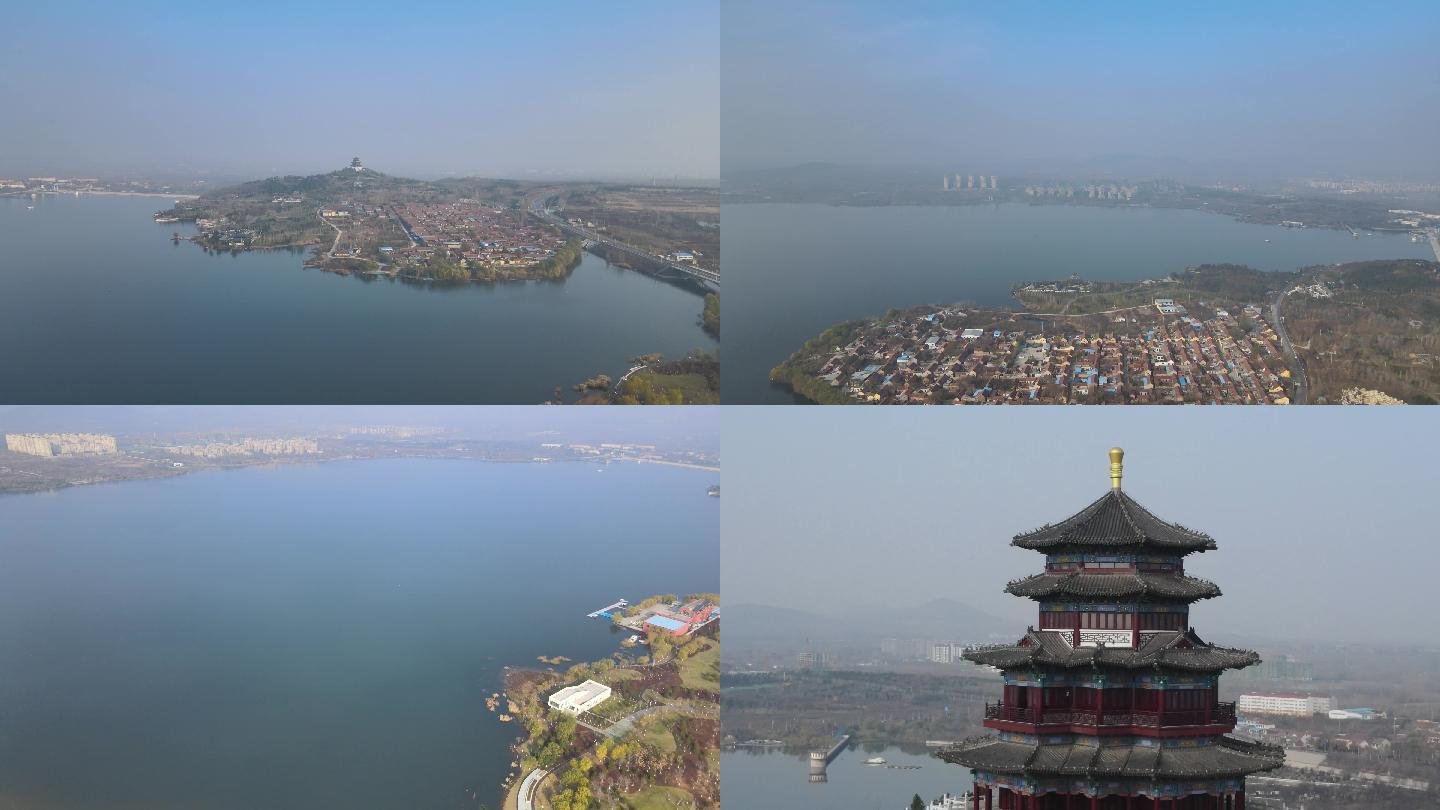 4k文昌湖萌山水库航拍