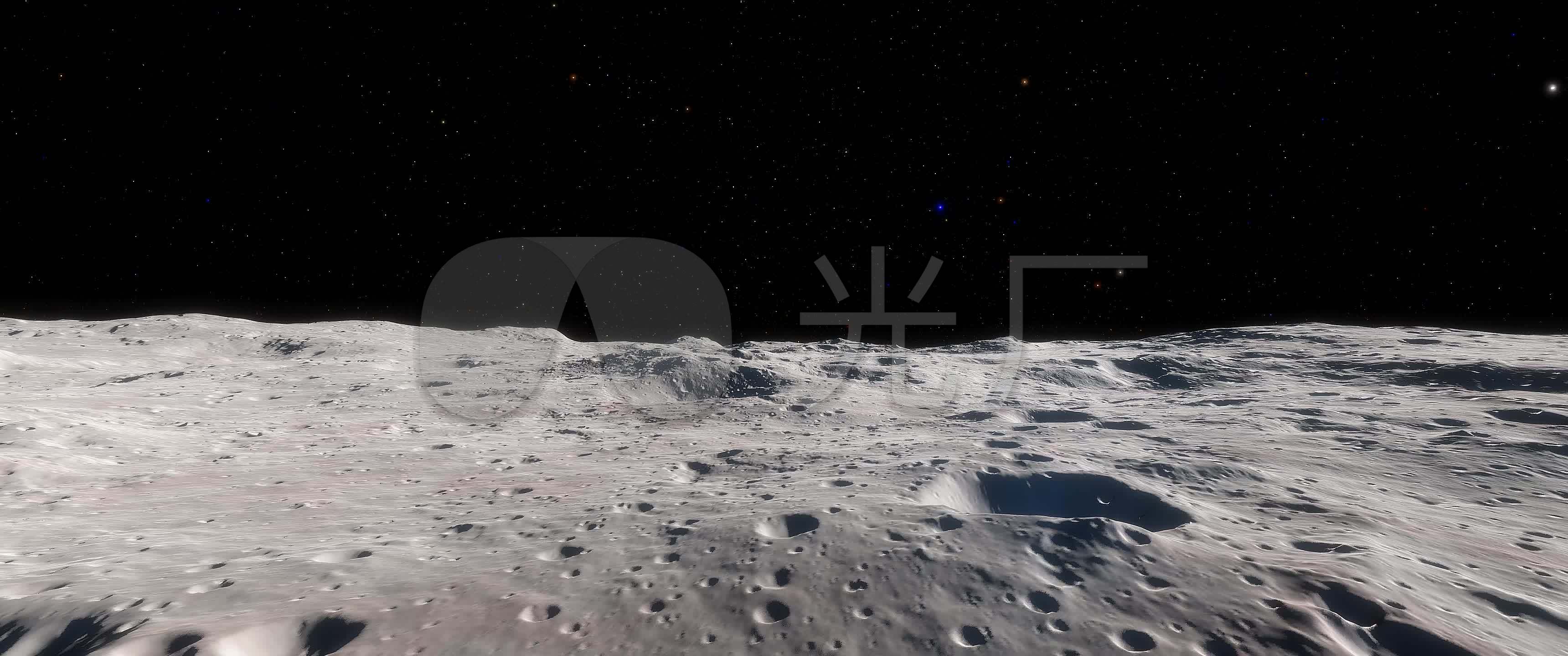 4k超高清月球表面行走月球太空宇宙